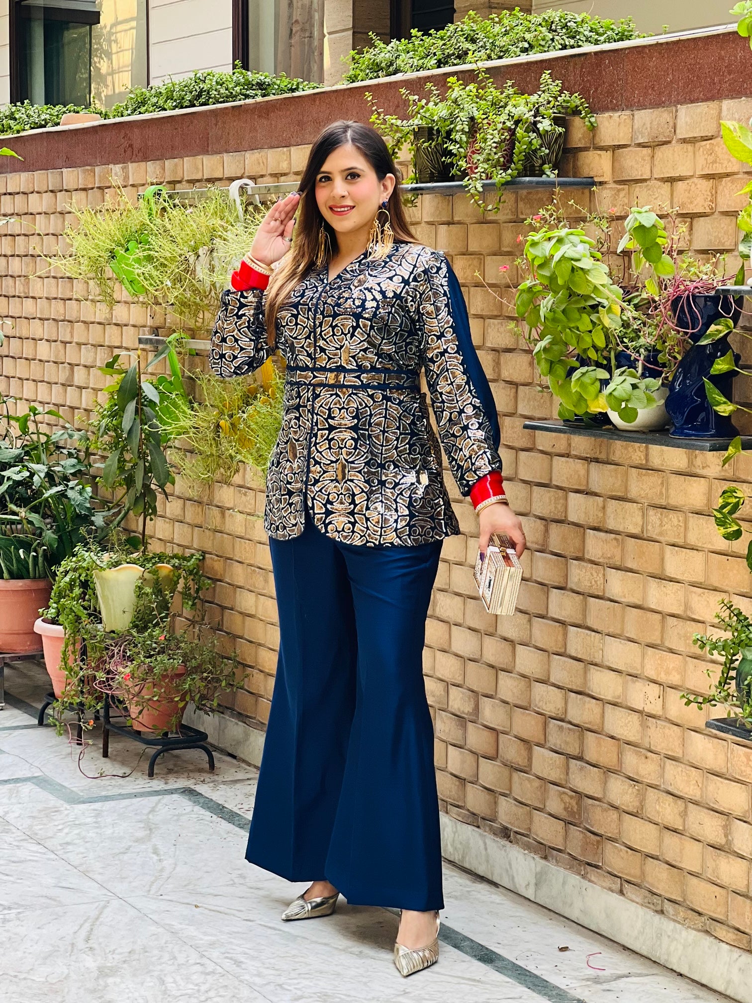 Navy Blue Designer Co-Ord Set