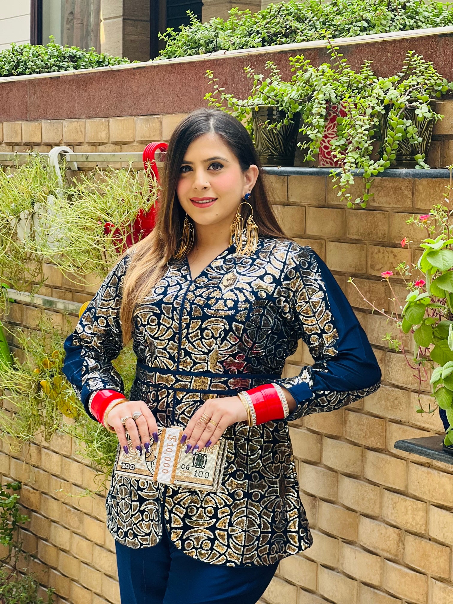 Navy Blue Designer Co-Ord Set