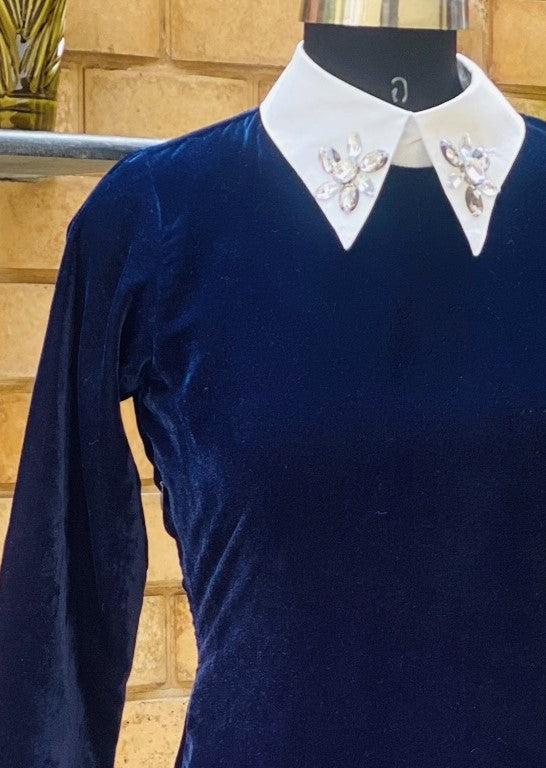 Navy Blue Embellished Dress