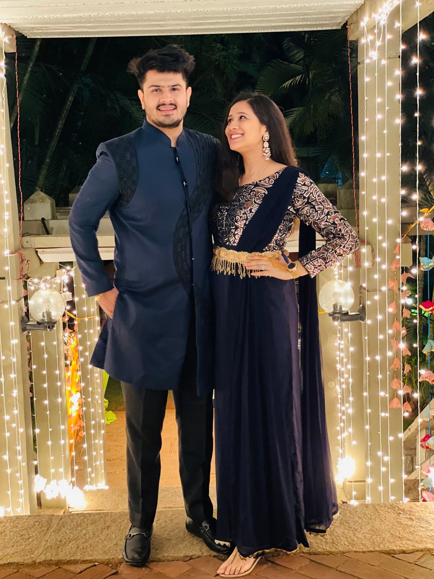 Menswear Navy Blue Indo Western