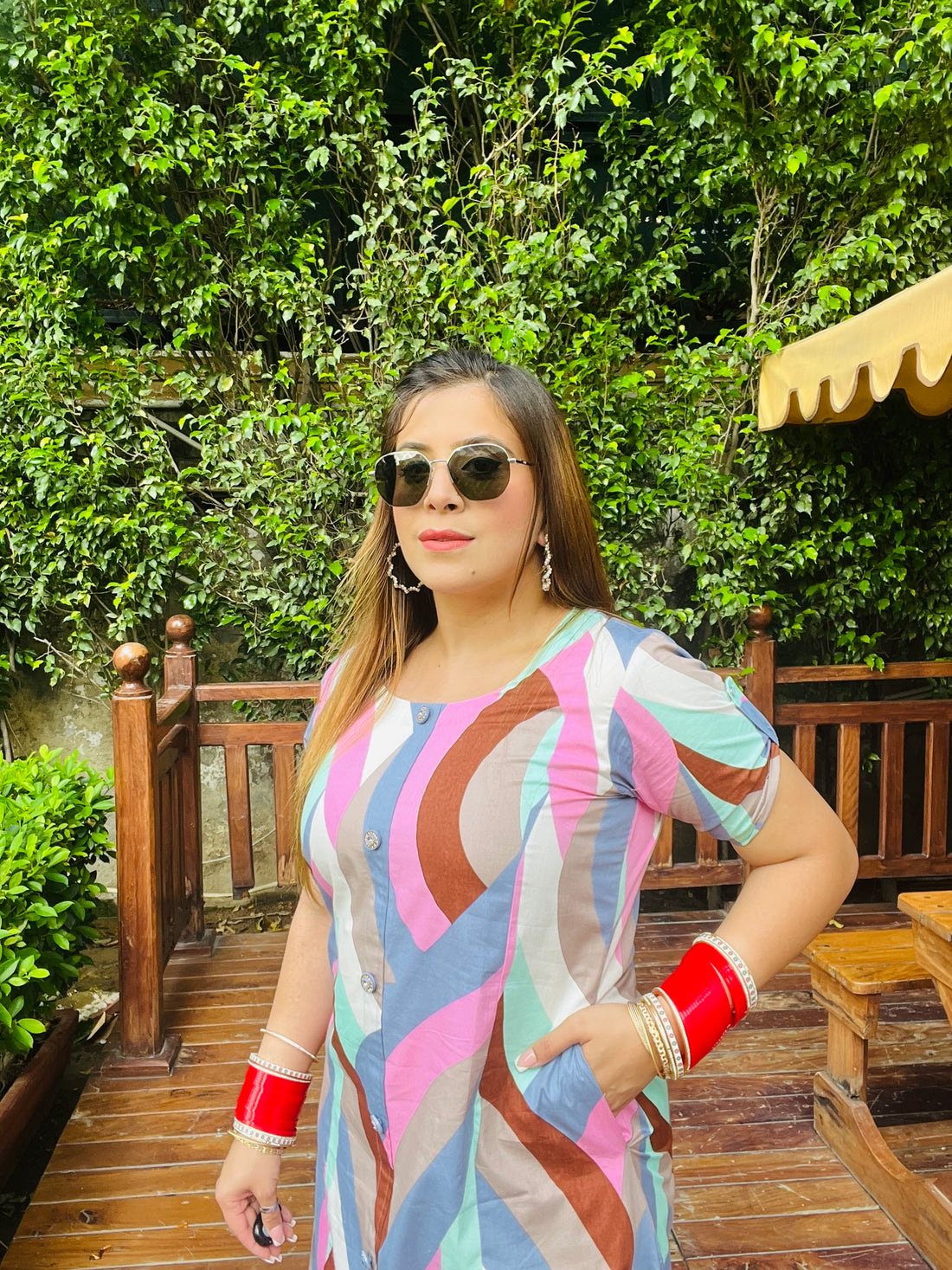 Multicolored Cotton Kurti