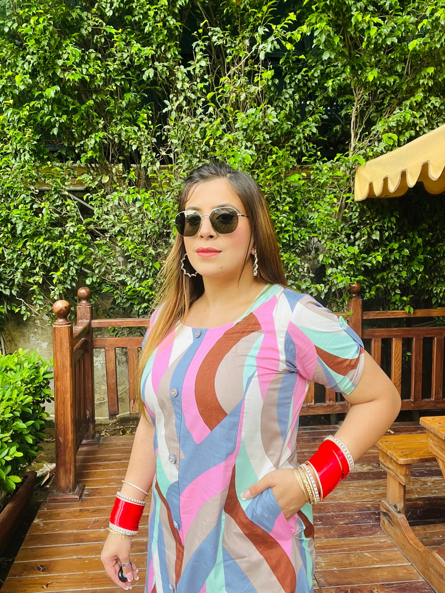 Multicolored Cotton Kurti