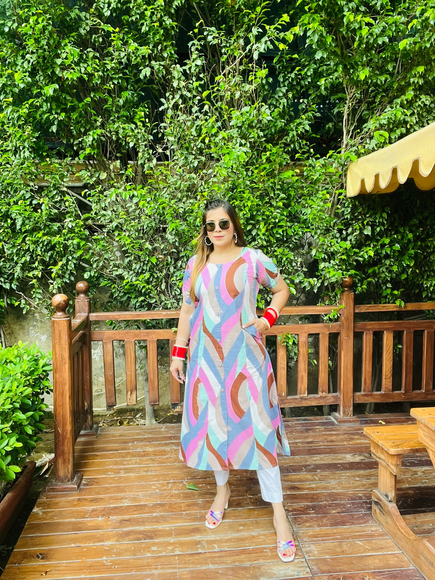 Multicolored Cotton Kurti