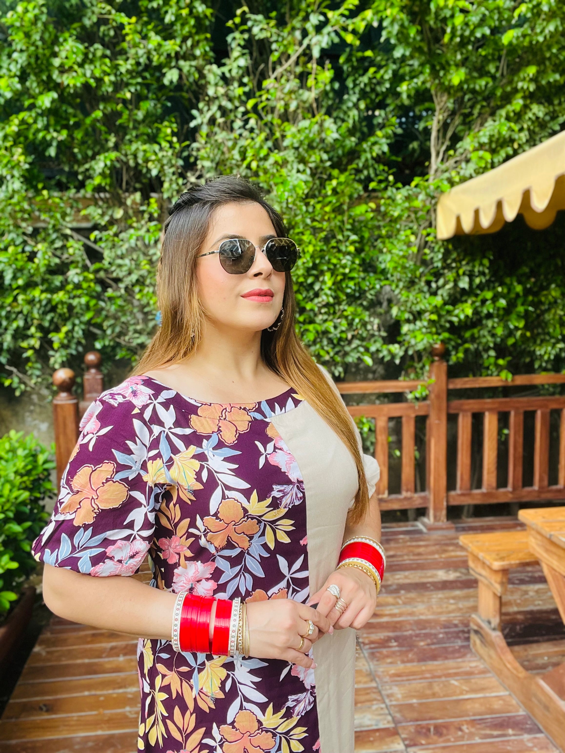 Half & Half Cotton Kurti