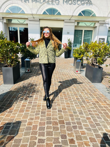 Lemon Cheetah Fur Jacket