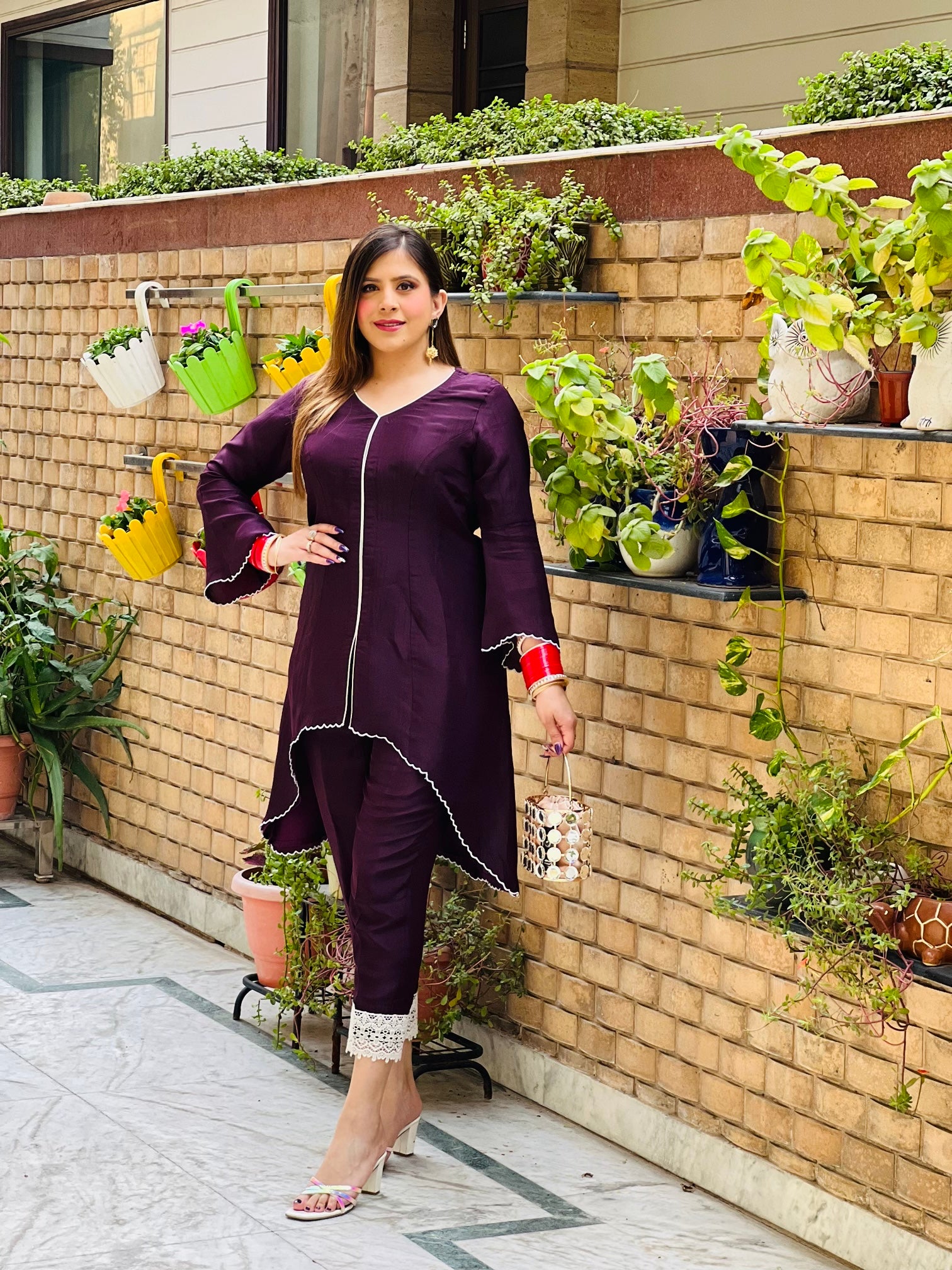 Wine Scallop Co-Ord