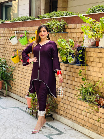 Wine Scallop Co-Ord