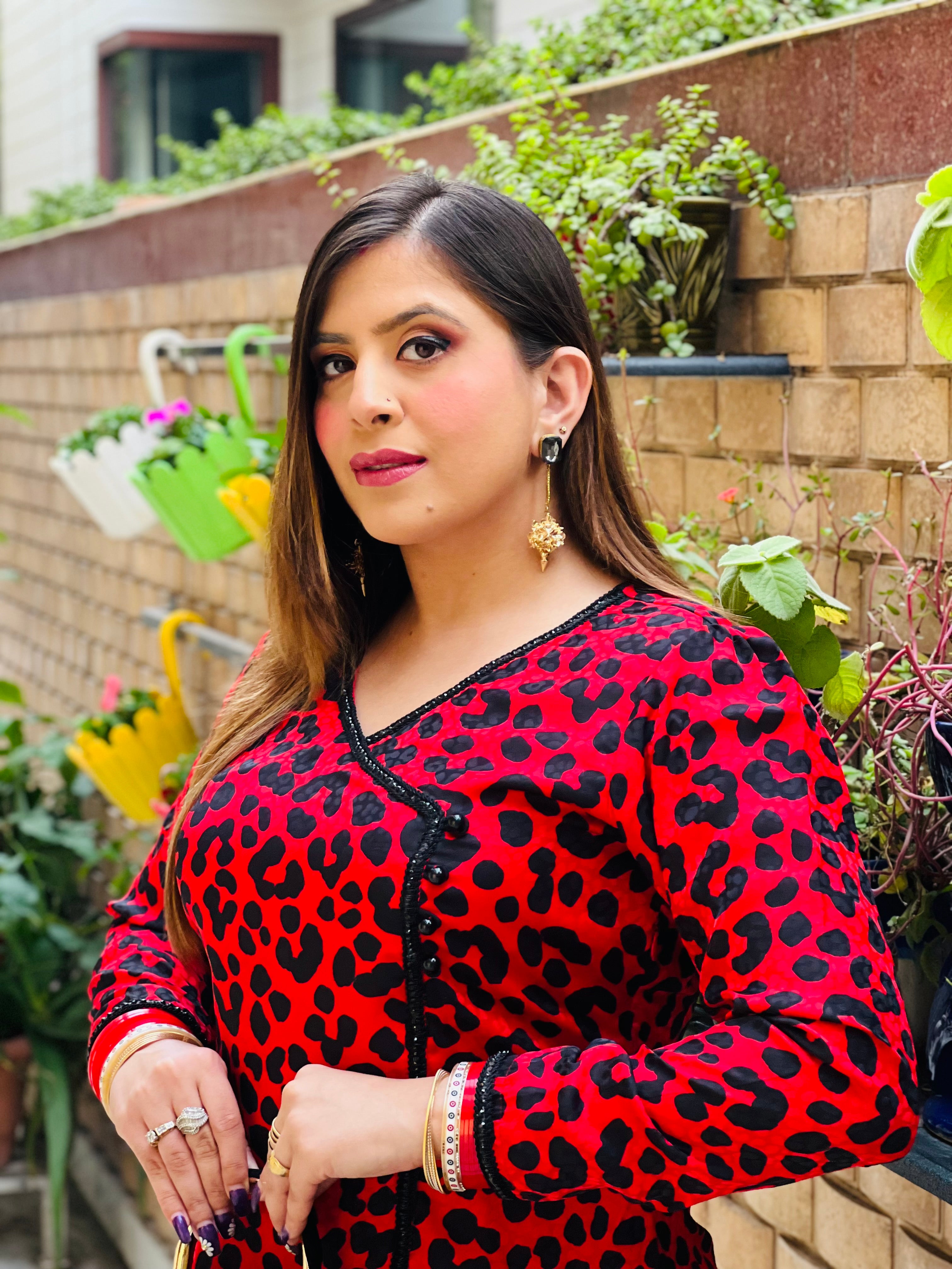 Red Cheetah Co-Ord Set