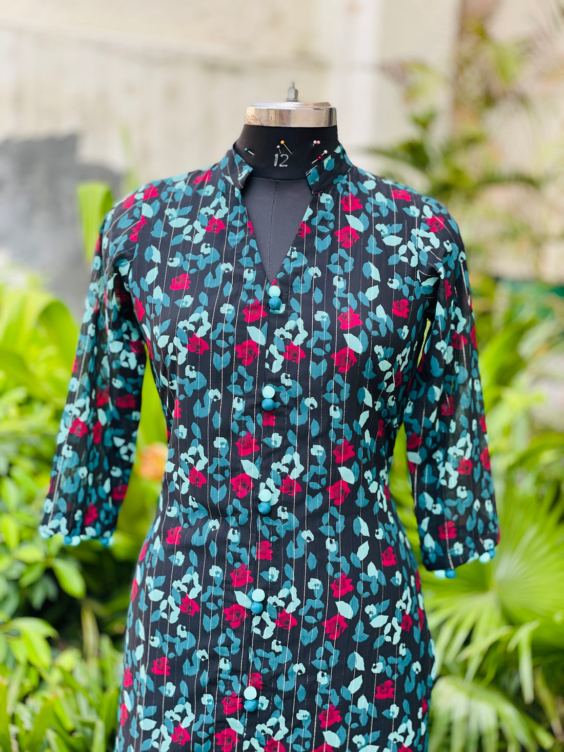 Black Floral Kurti