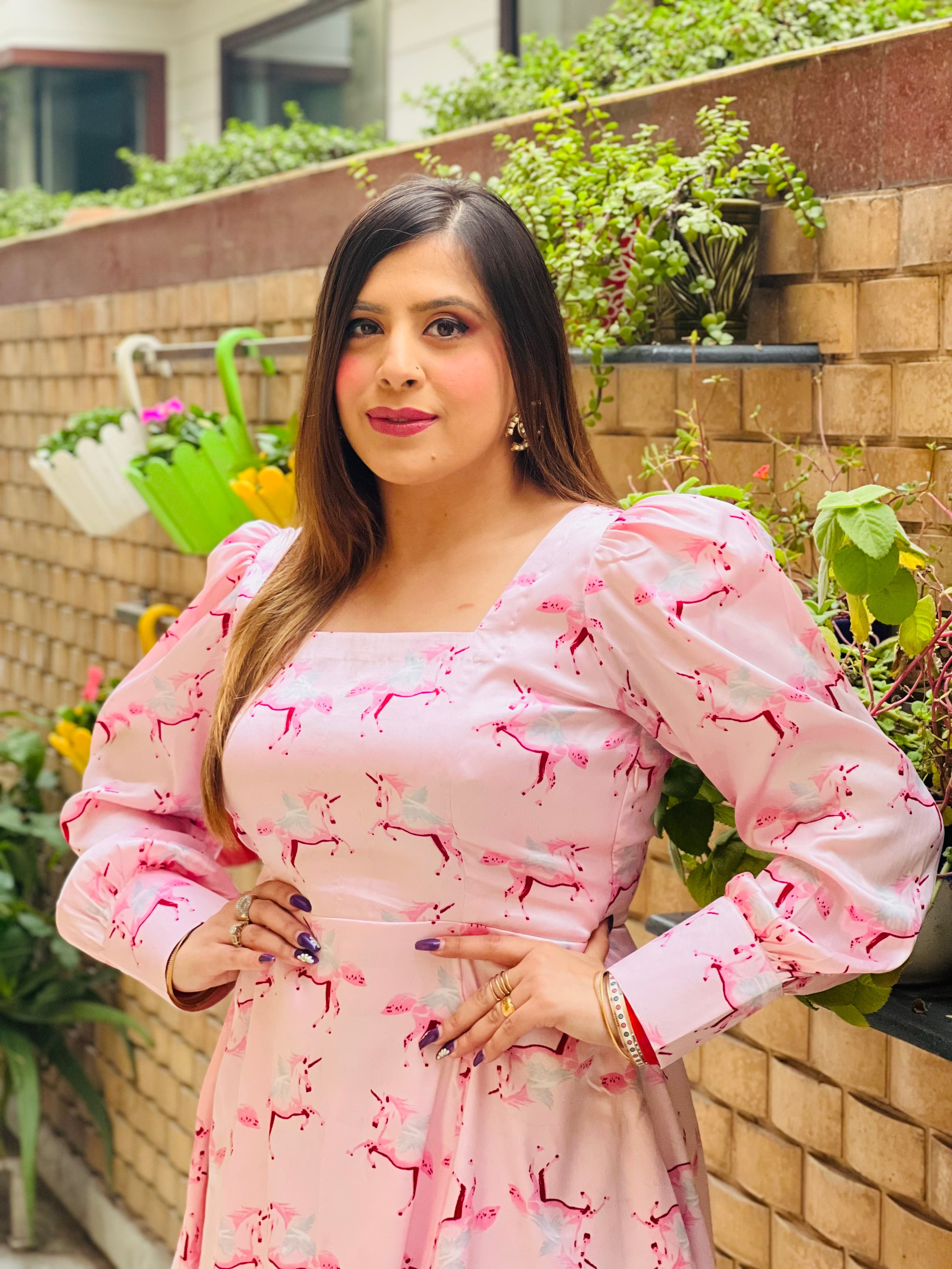 Baby Pink Satin Dress