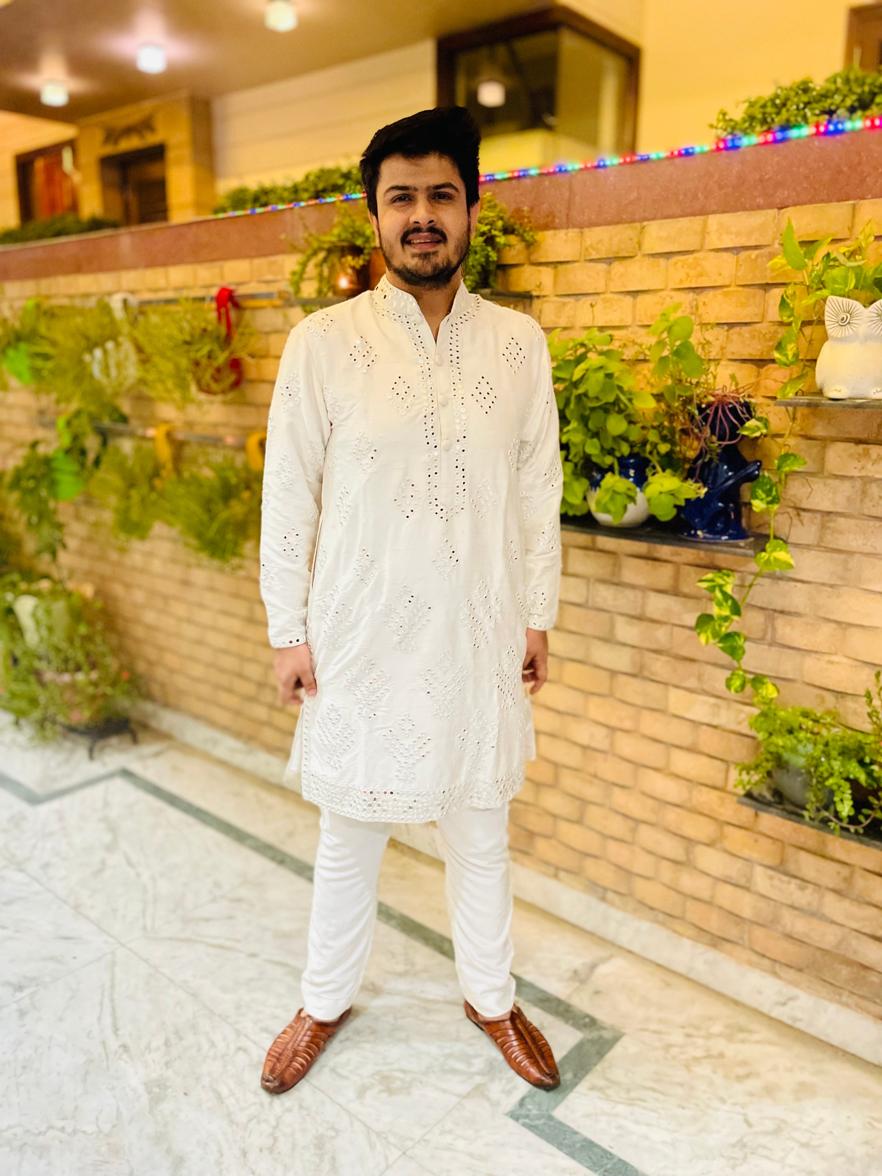 Menswear White Diwali Kurta