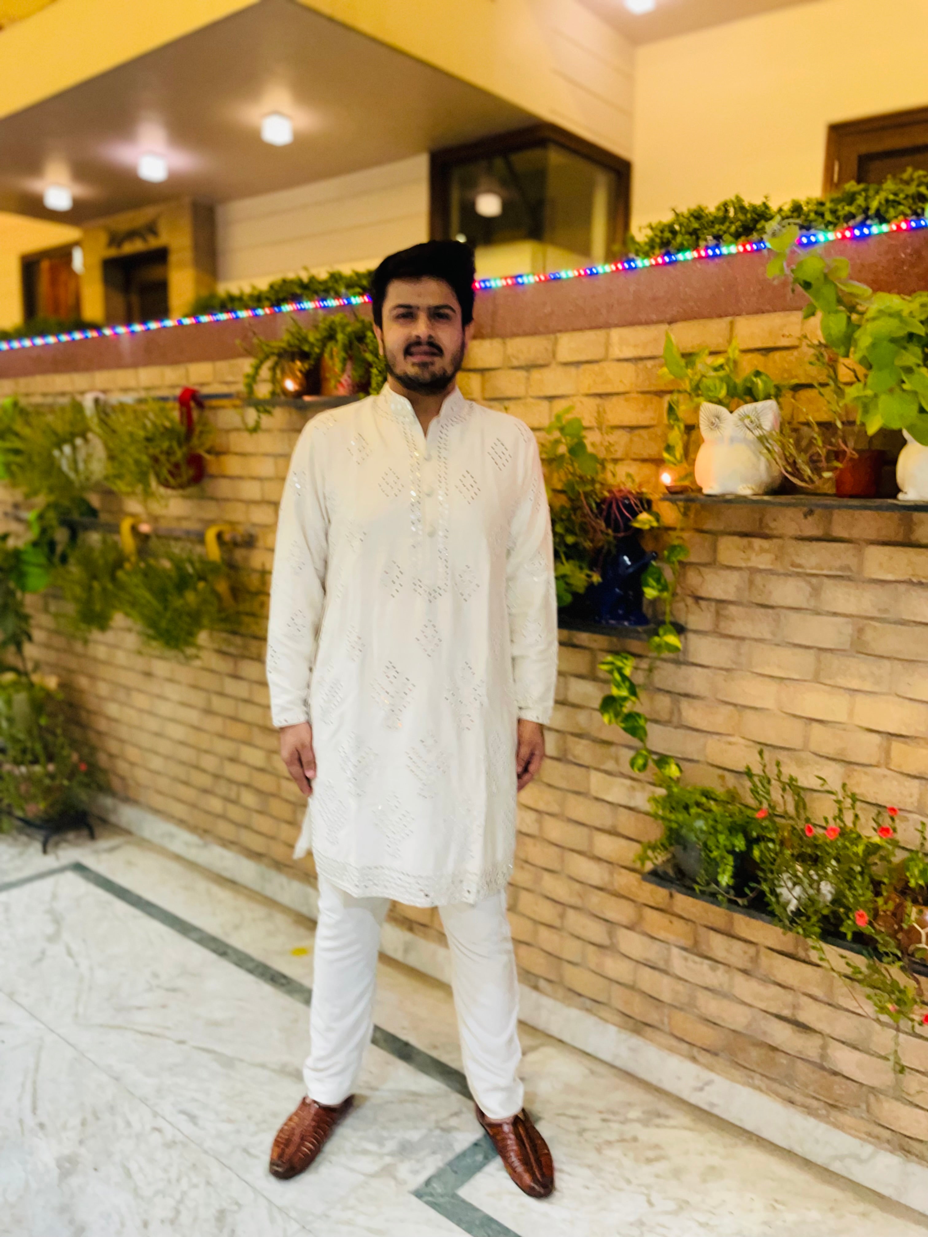Menswear White Diwali Kurta