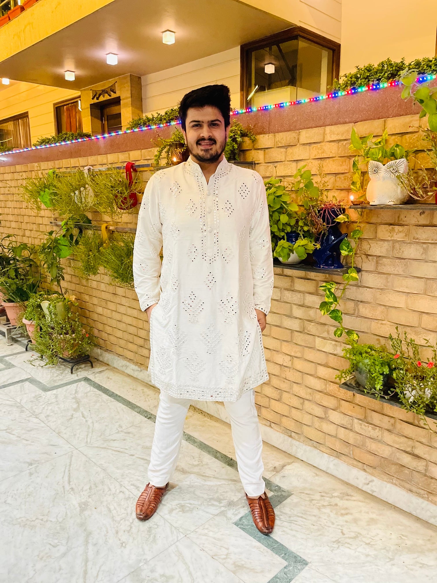 Menswear White Diwali Kurta