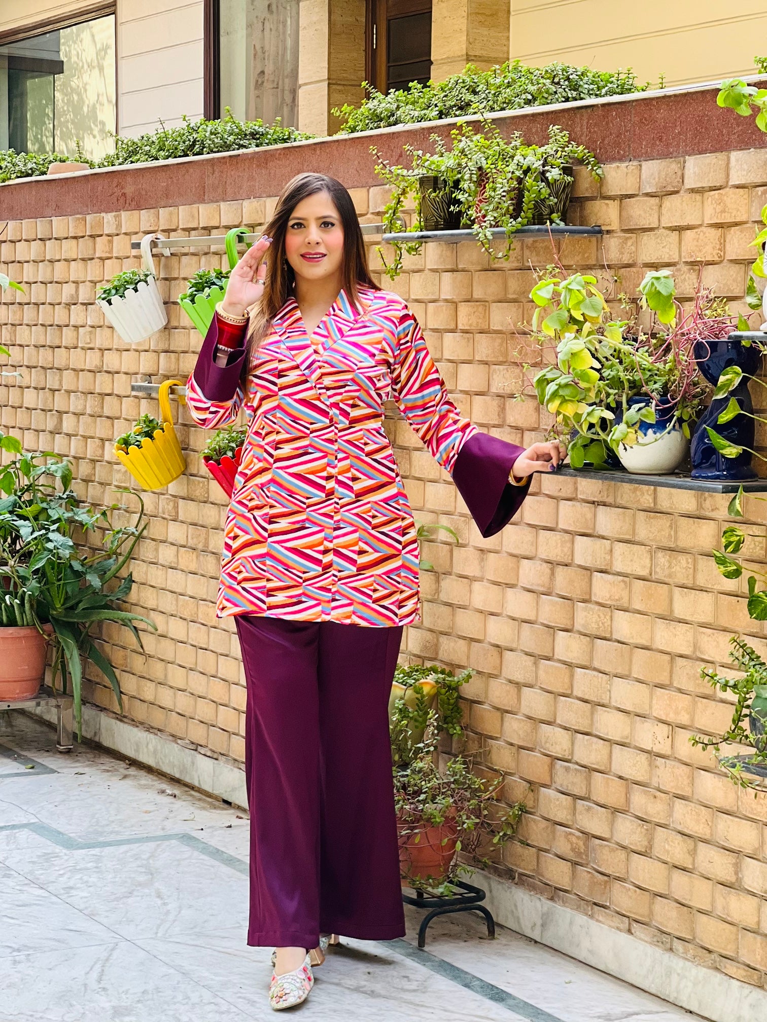 Geometric Satin Co-Ord