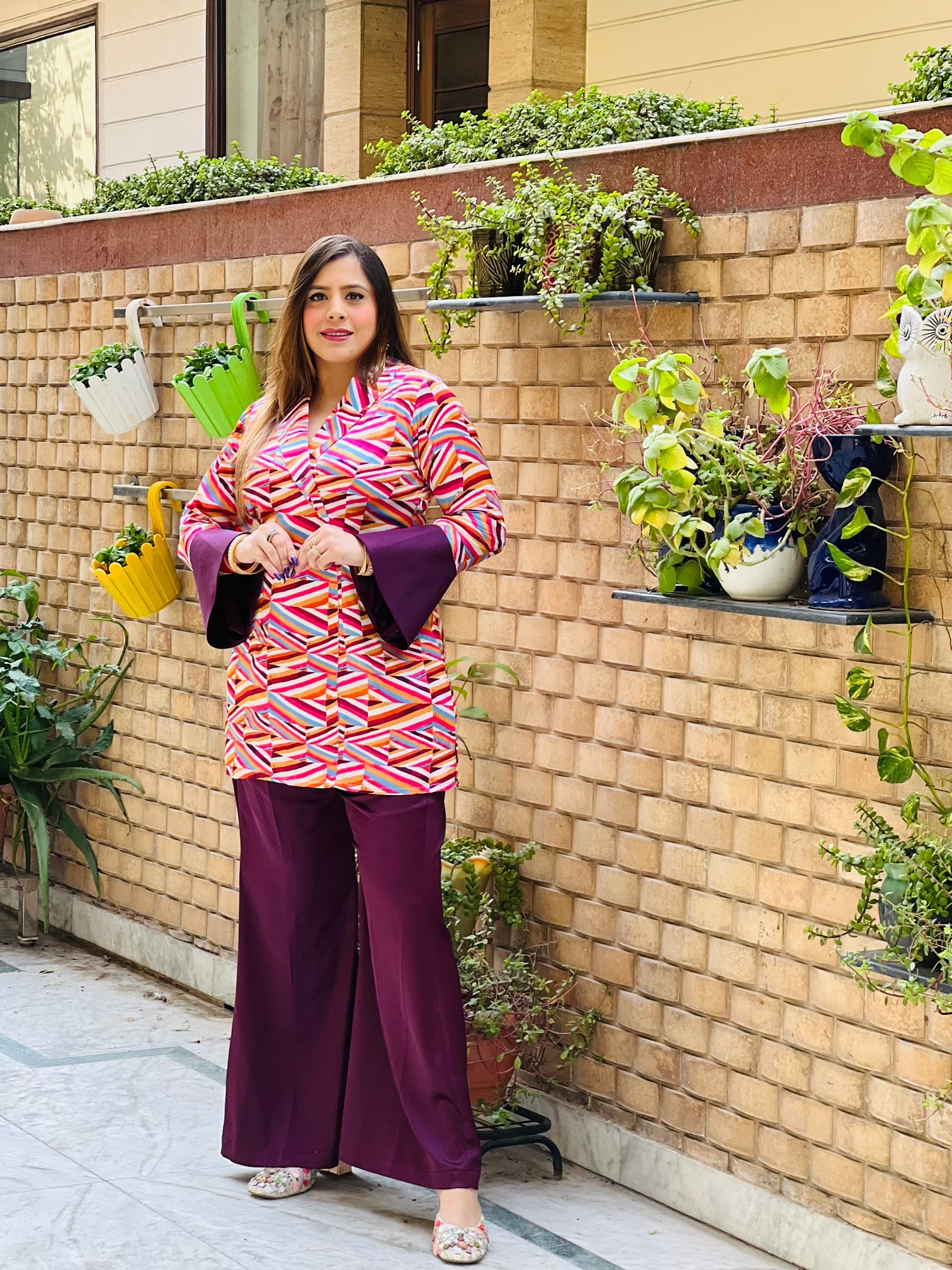 Geometric Satin Co-Ord