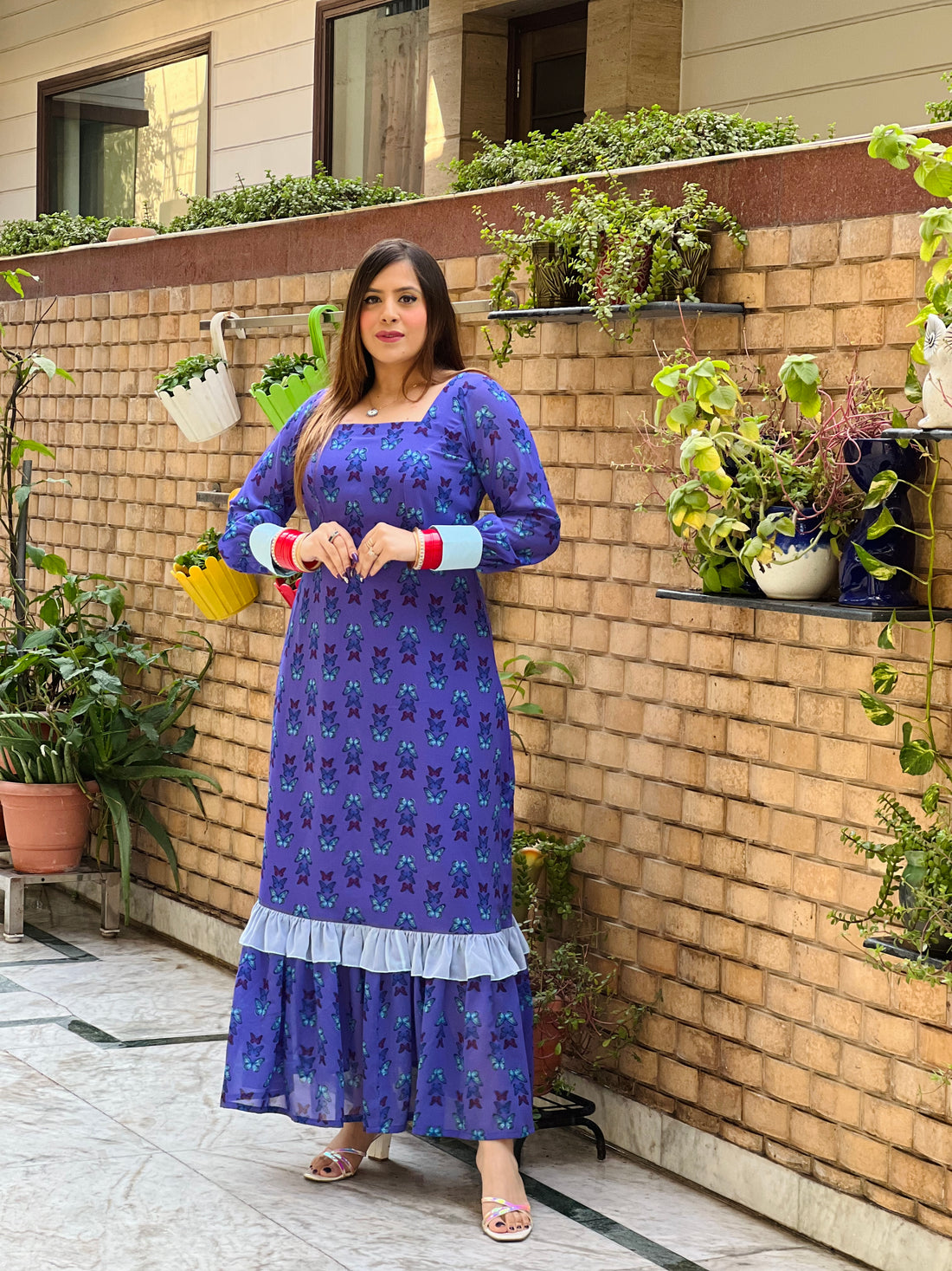 Ultramarine Blue Butterfly Maxi