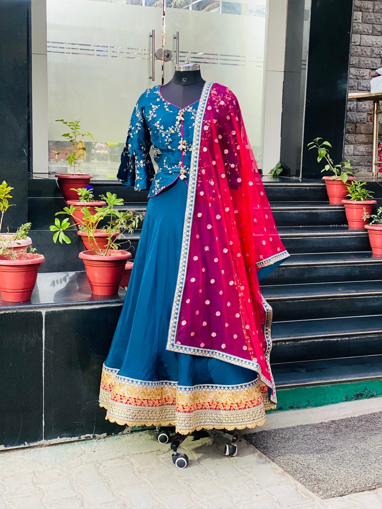 Peacock Silk Lehenga