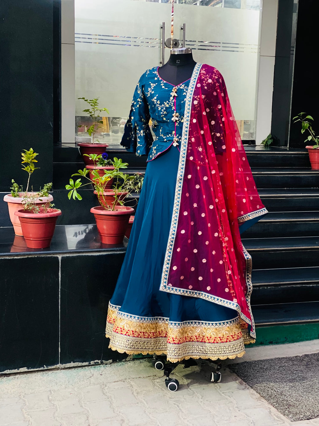 Peacock Silk Lehenga