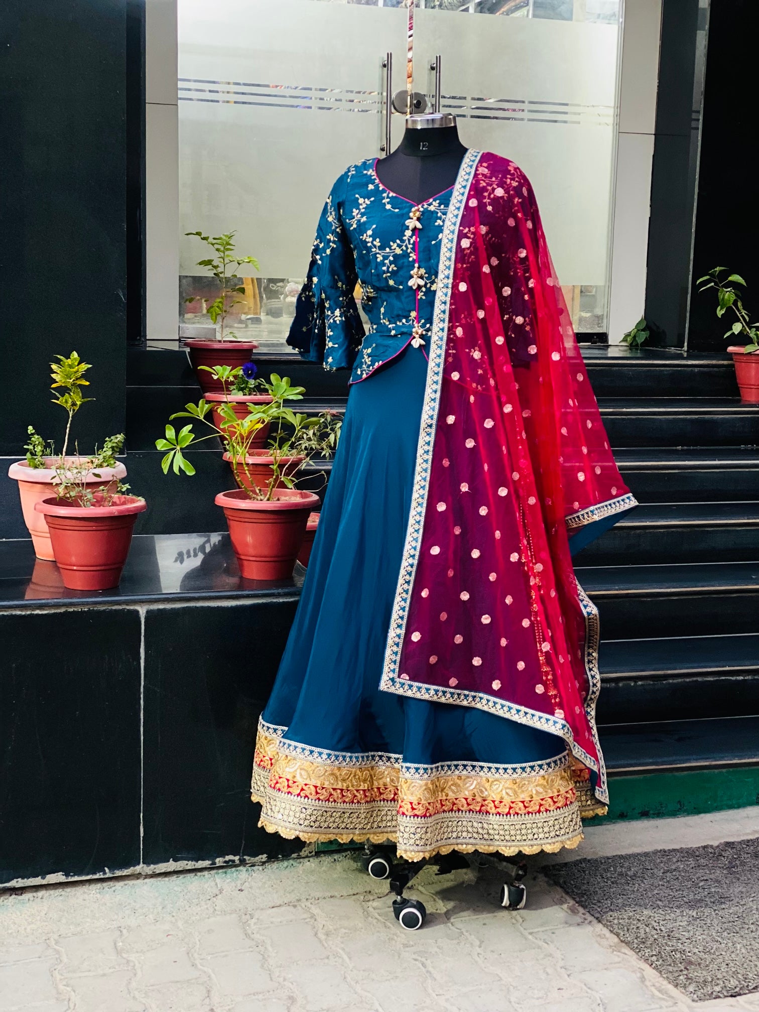 Peacock Silk Lehenga