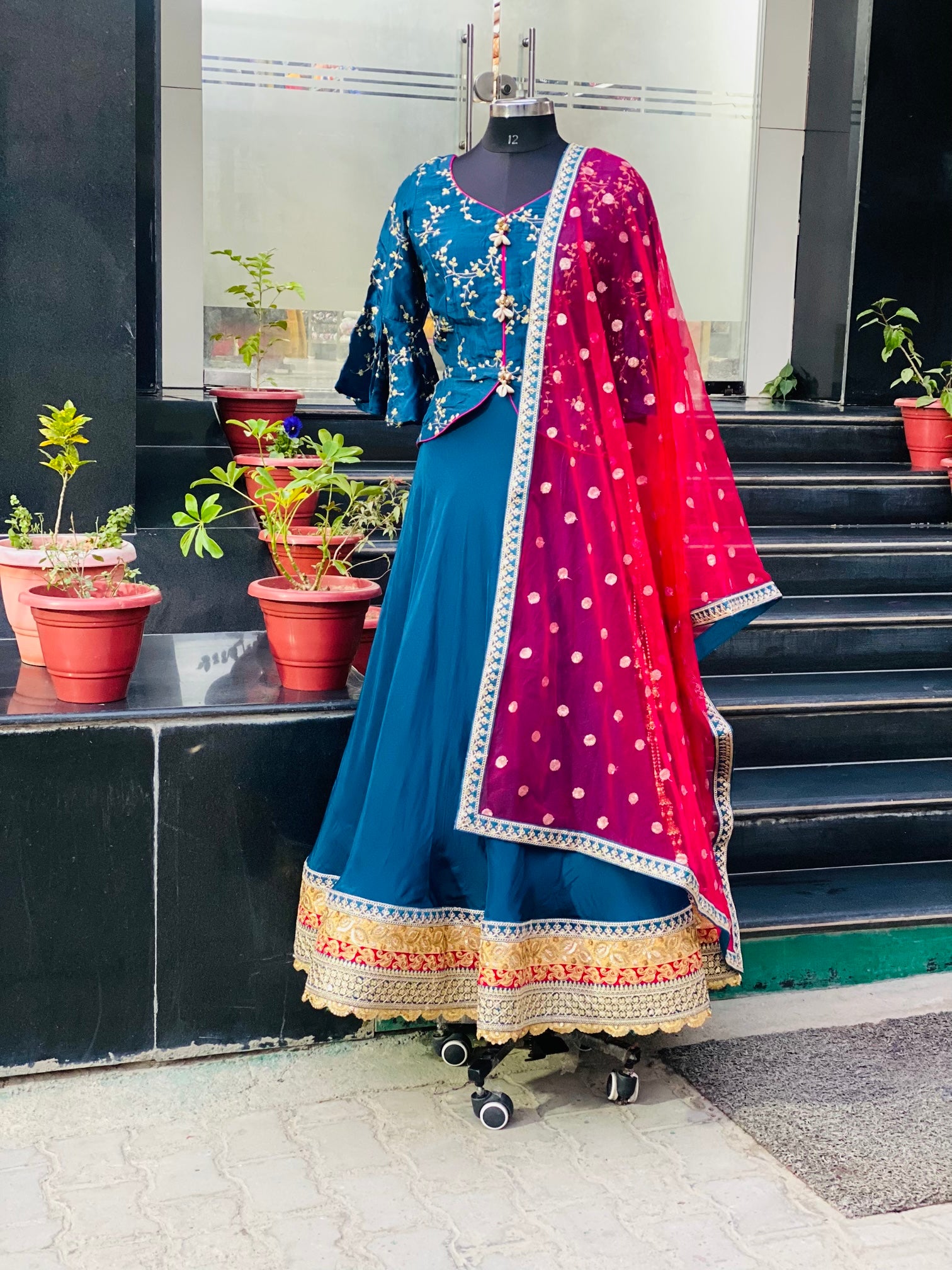 Peacock Silk Lehenga
