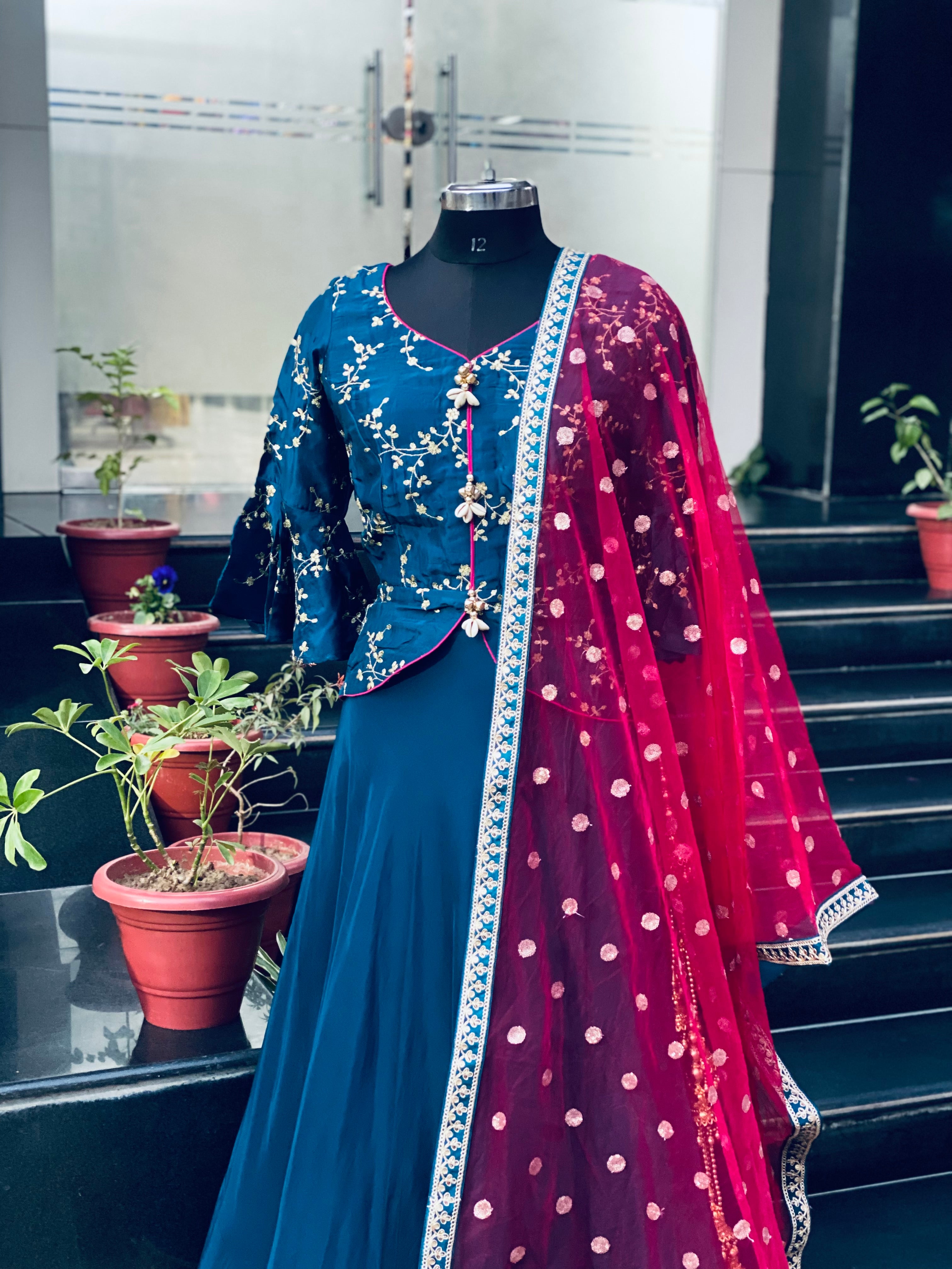 Peacock Silk Lehenga