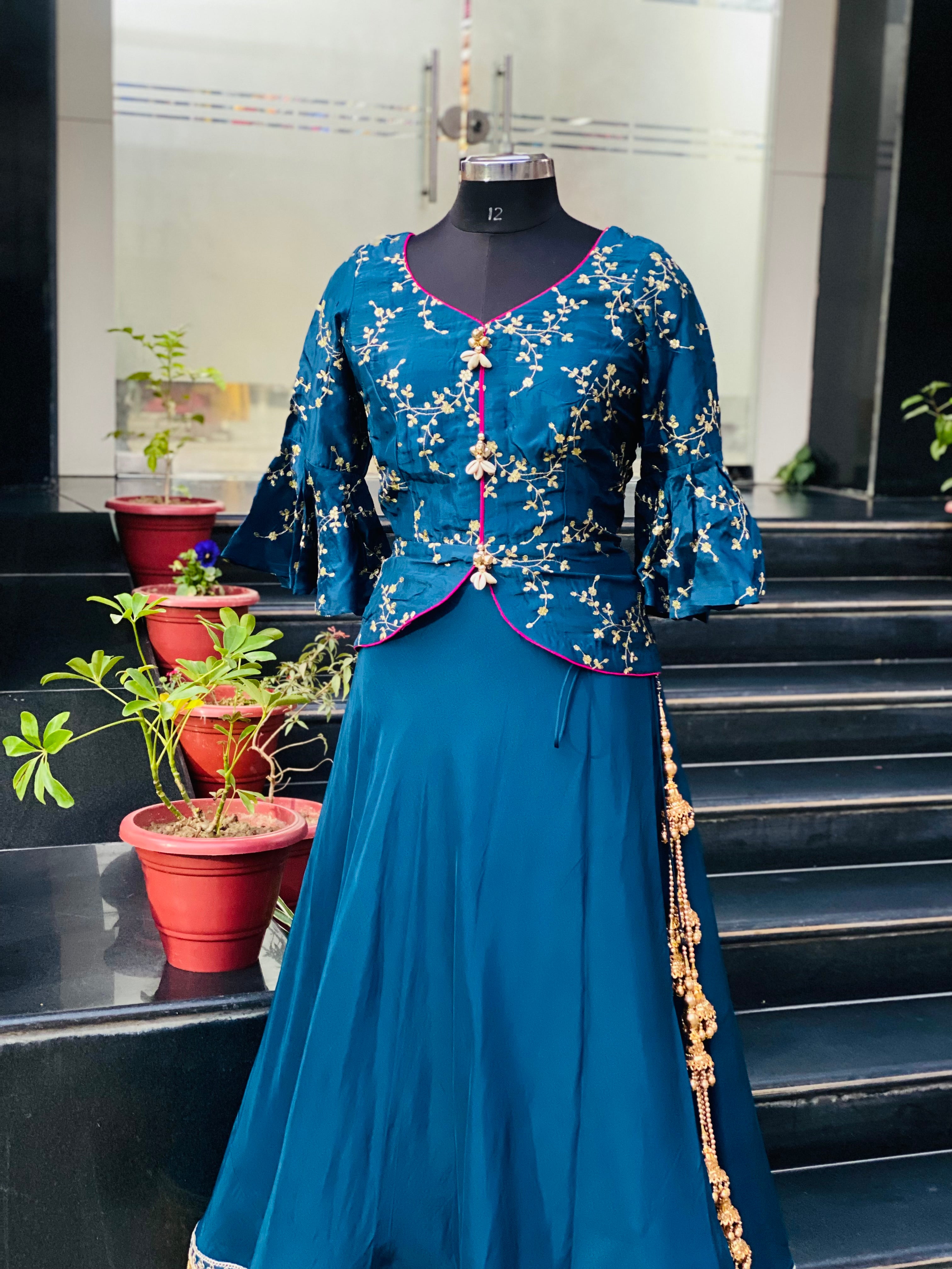 Peacock Silk Lehenga