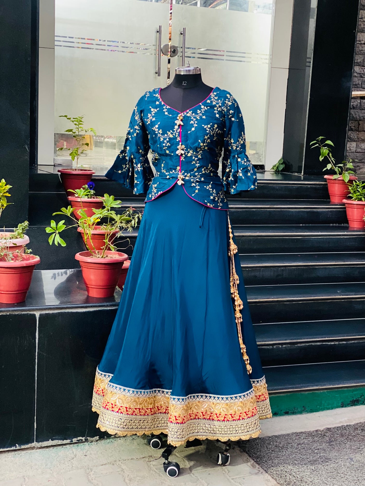 Peacock Silk Lehenga