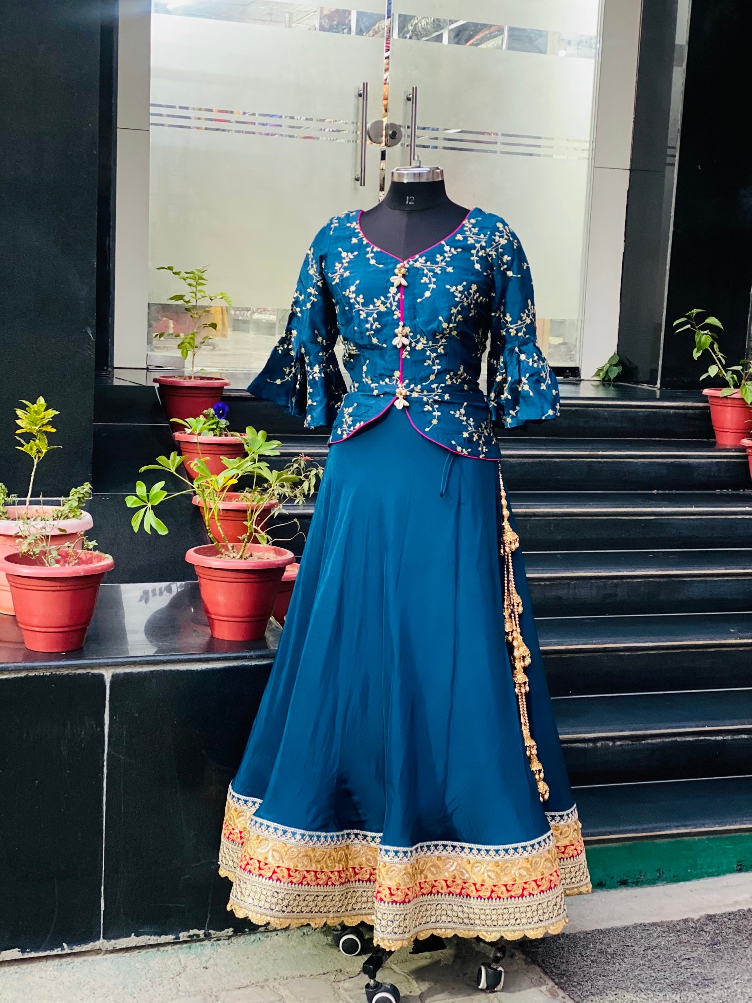 Peacock Silk Lehenga