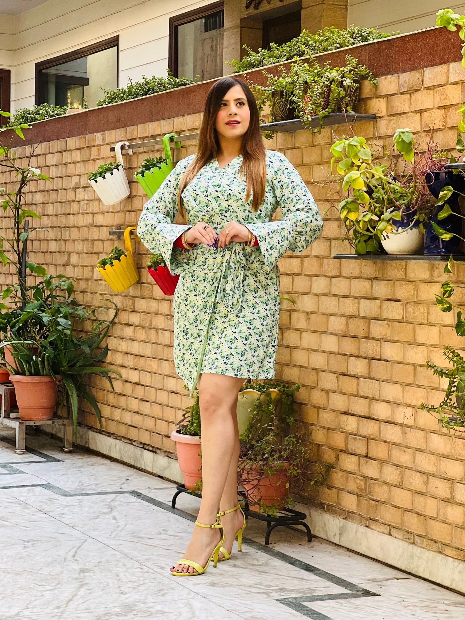 Mint Drape Shirt Dress