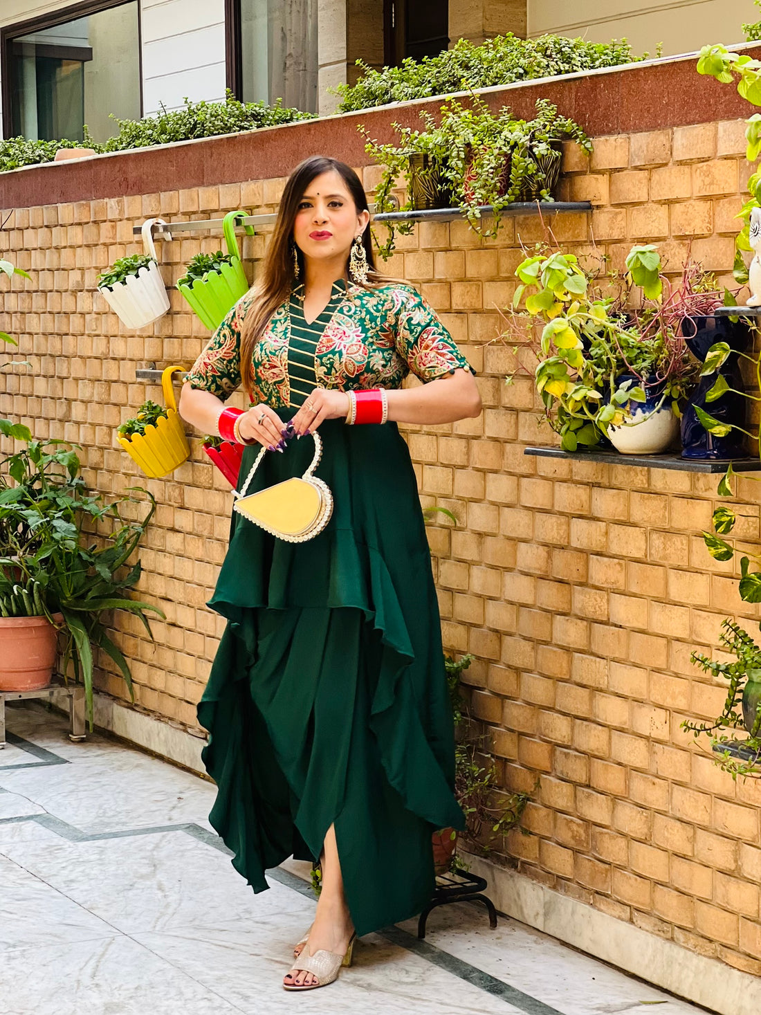Green Dhoti Co-Ord
