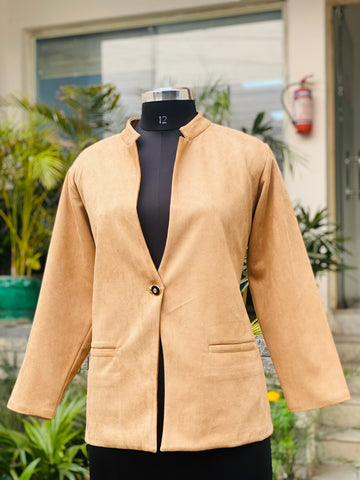Camel Suede Coat