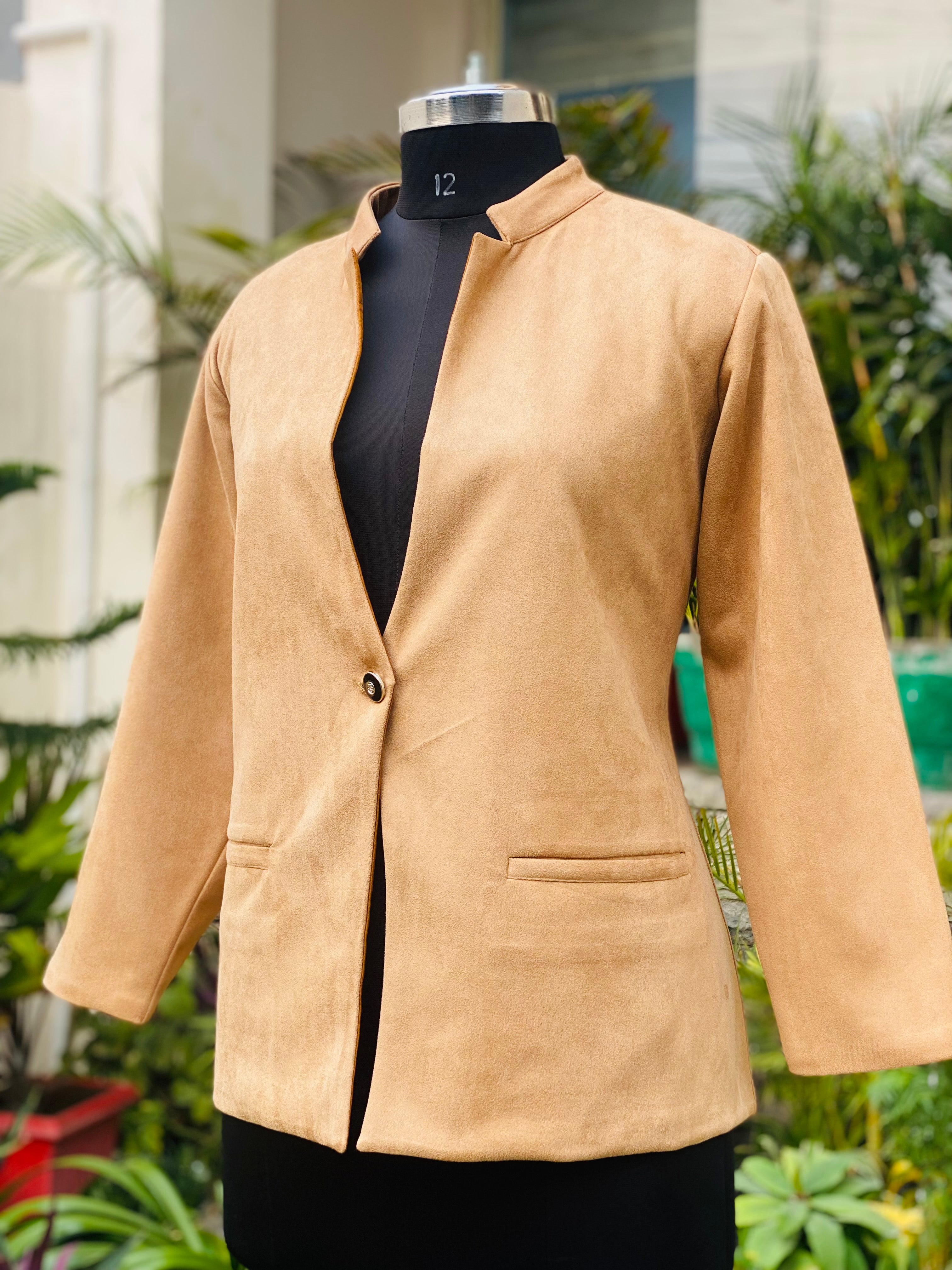 Camel Suede Coat