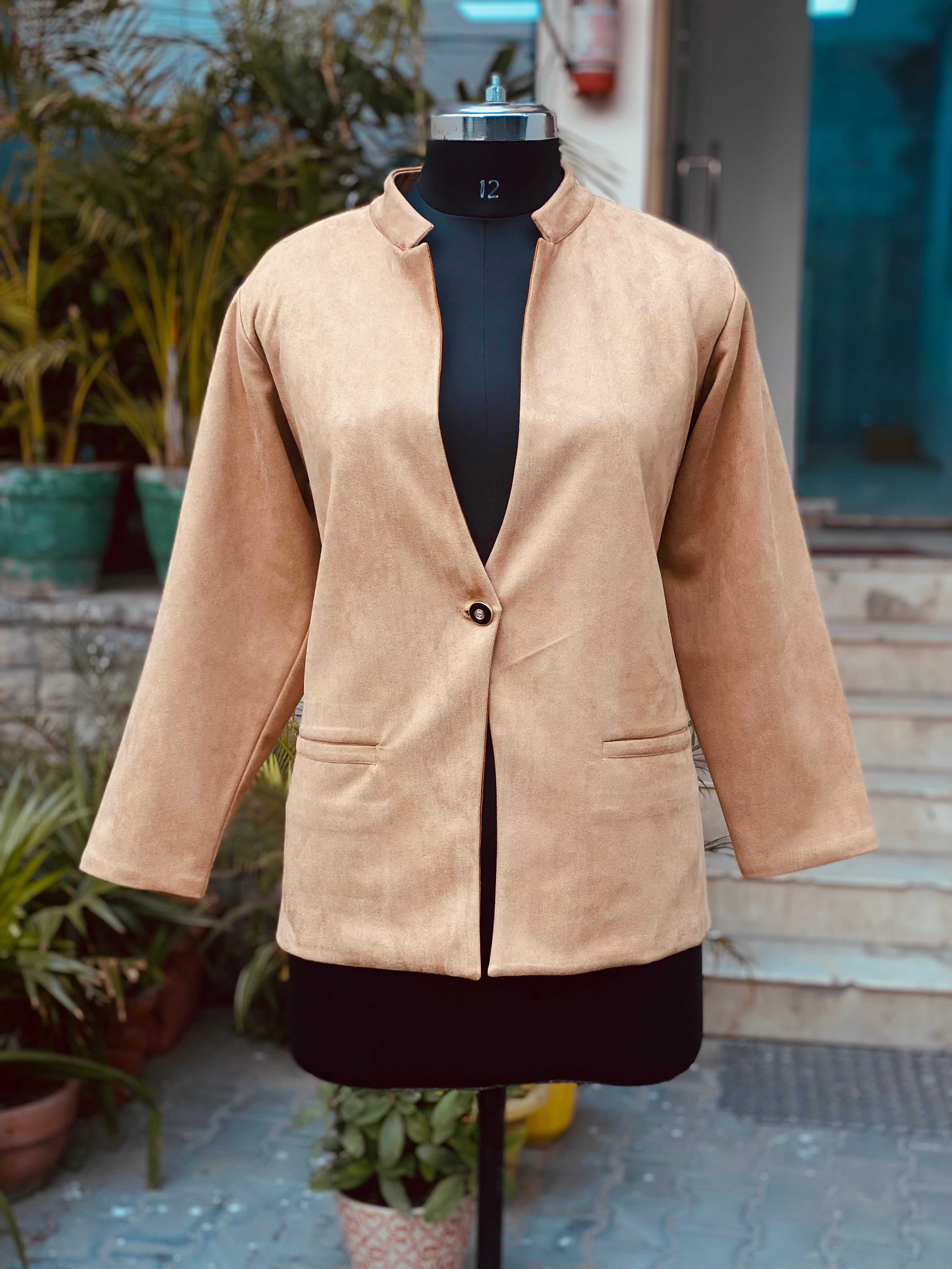 Camel Suede Coat