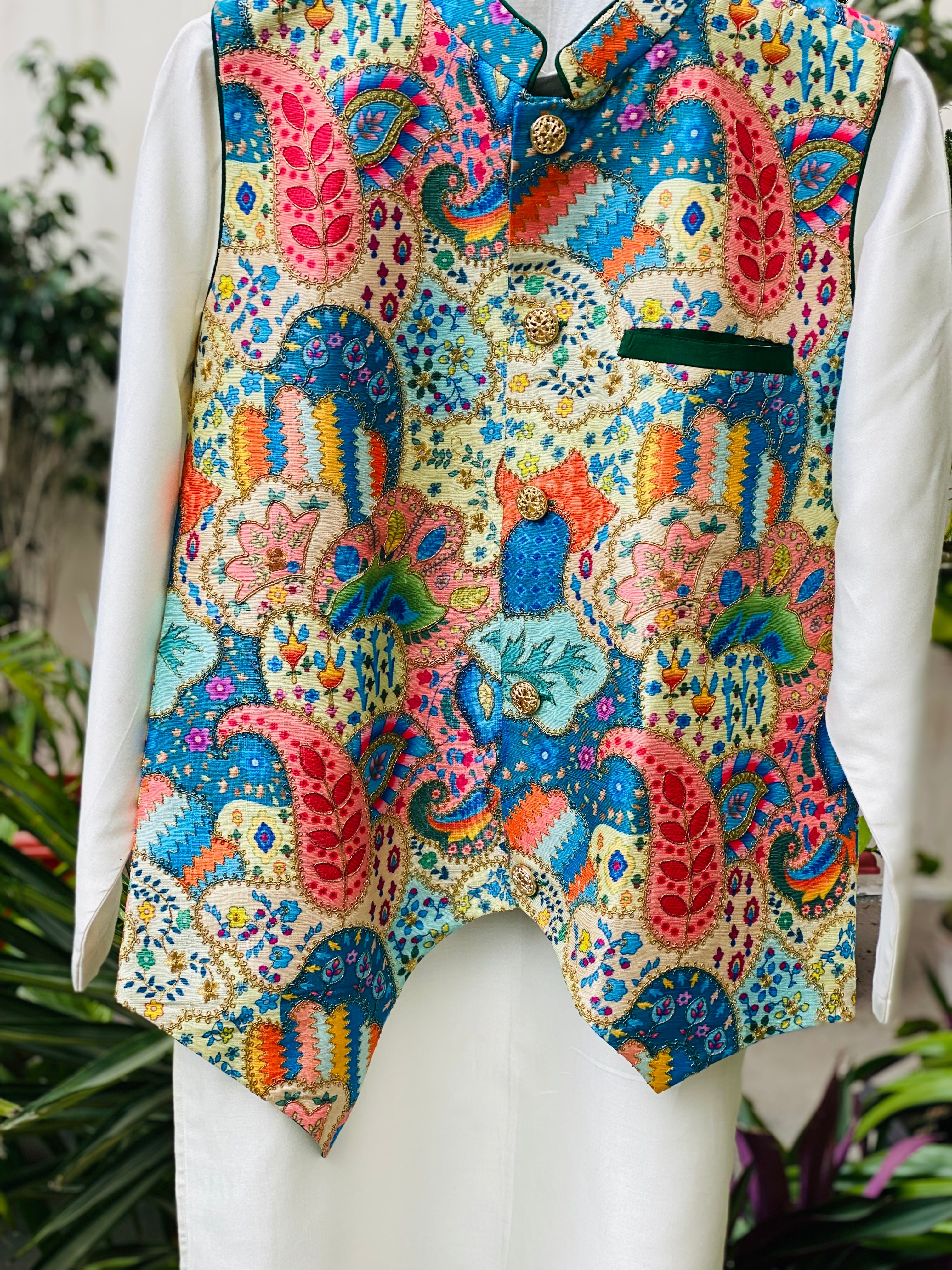 Menswear Designer White Silk Kurta Set