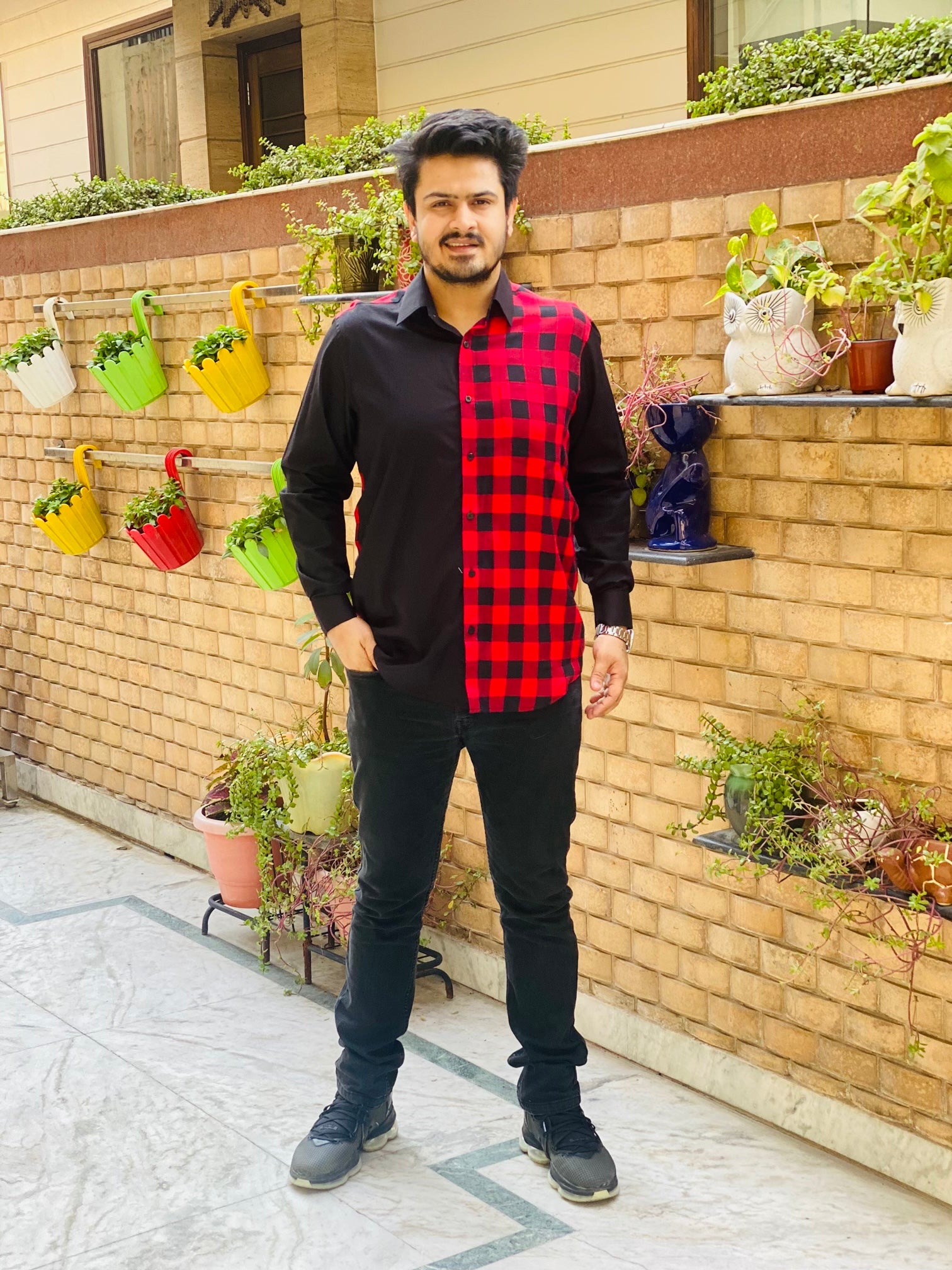 Menswear Check & Solid Shirt