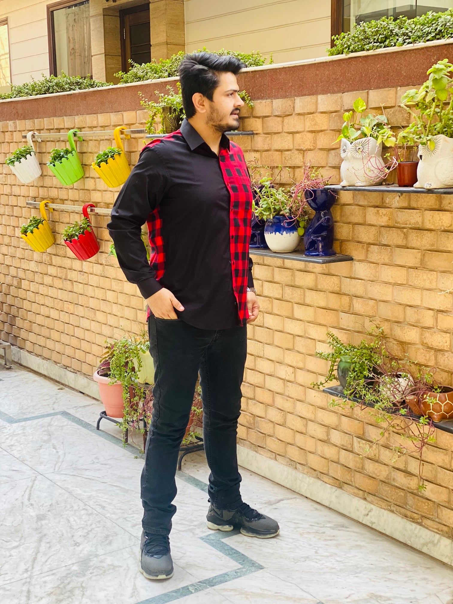 Menswear Check & Solid Shirt