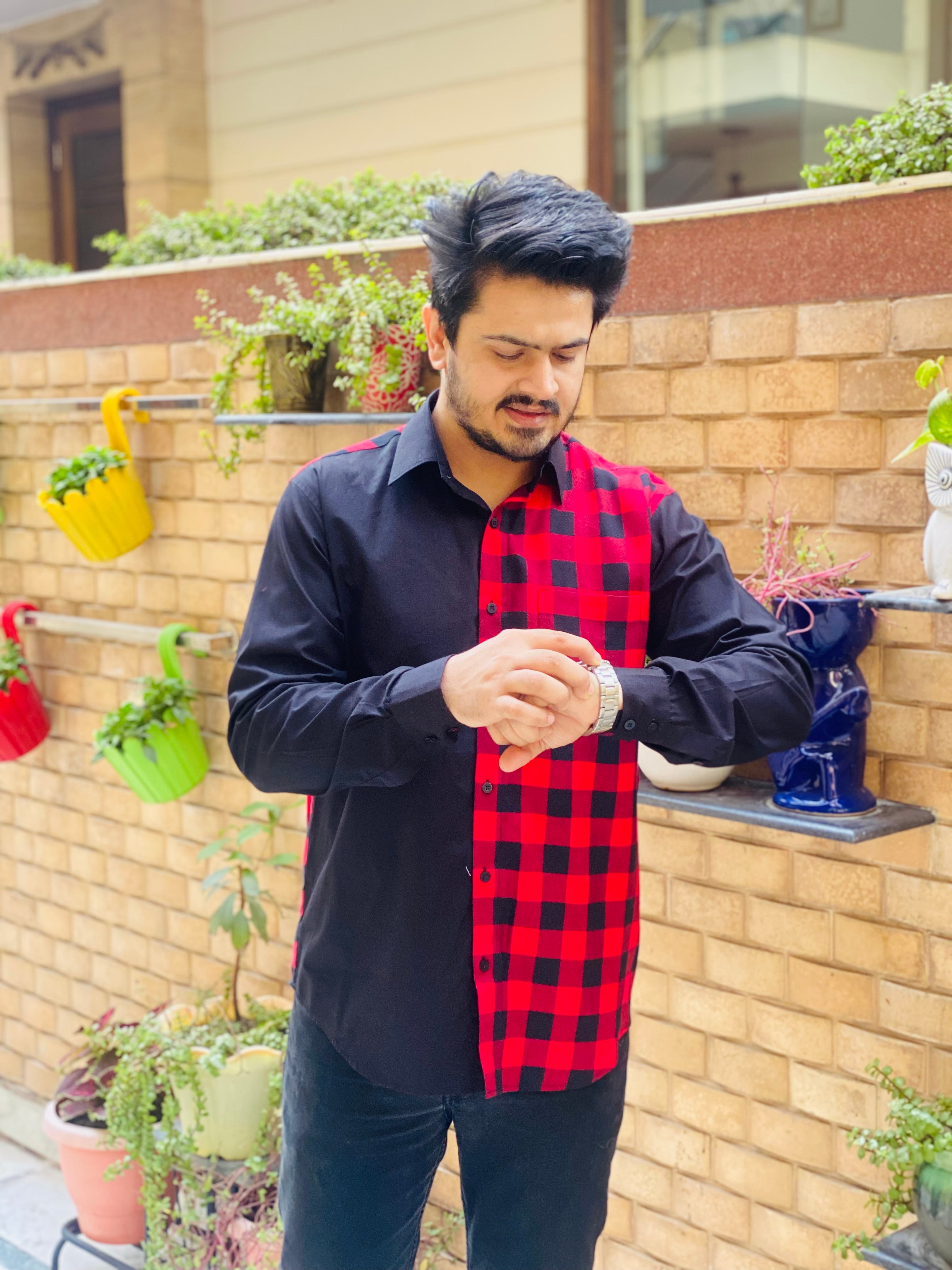 Menswear Check & Solid Shirt