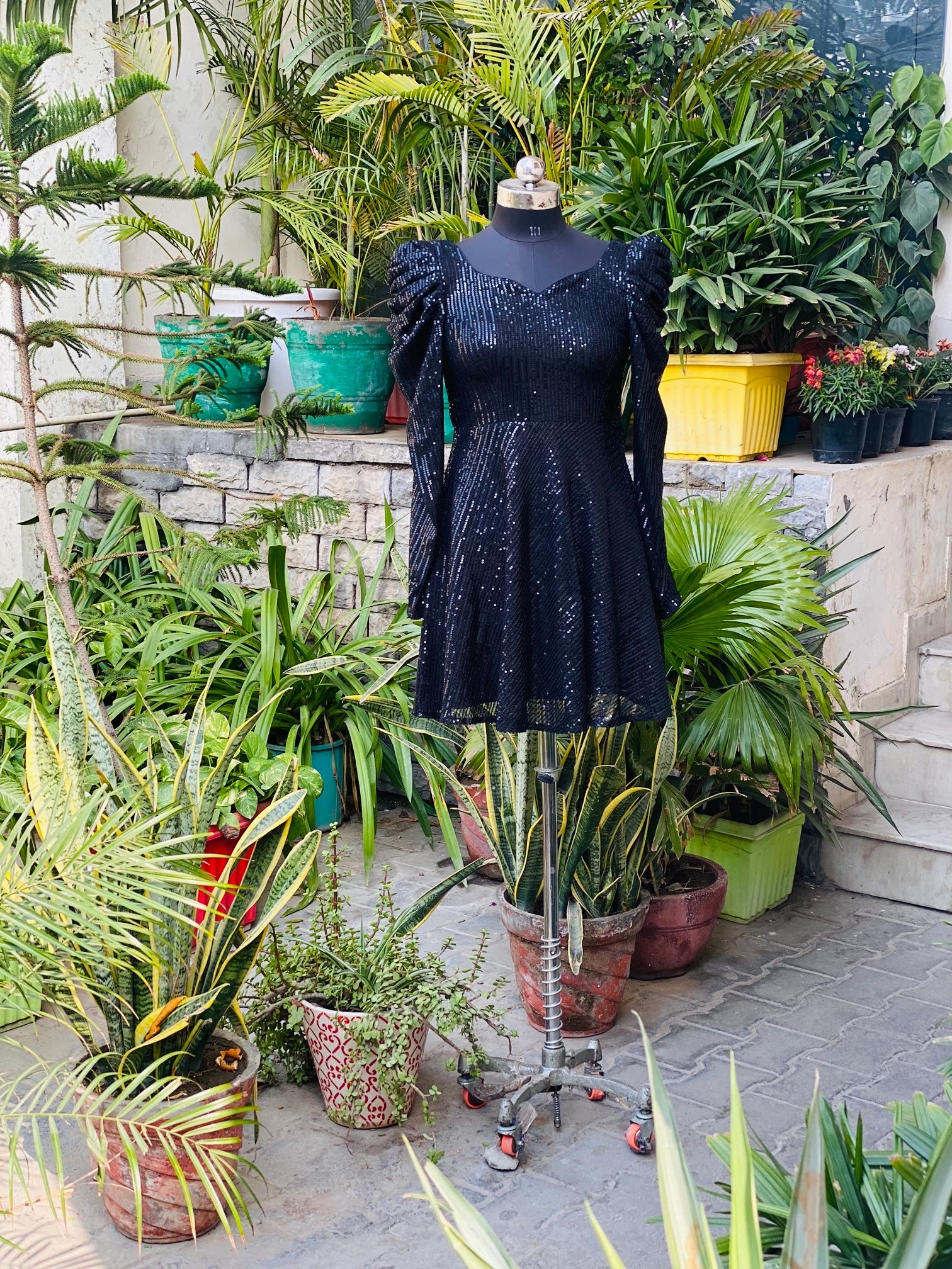 Black Sequin Dress