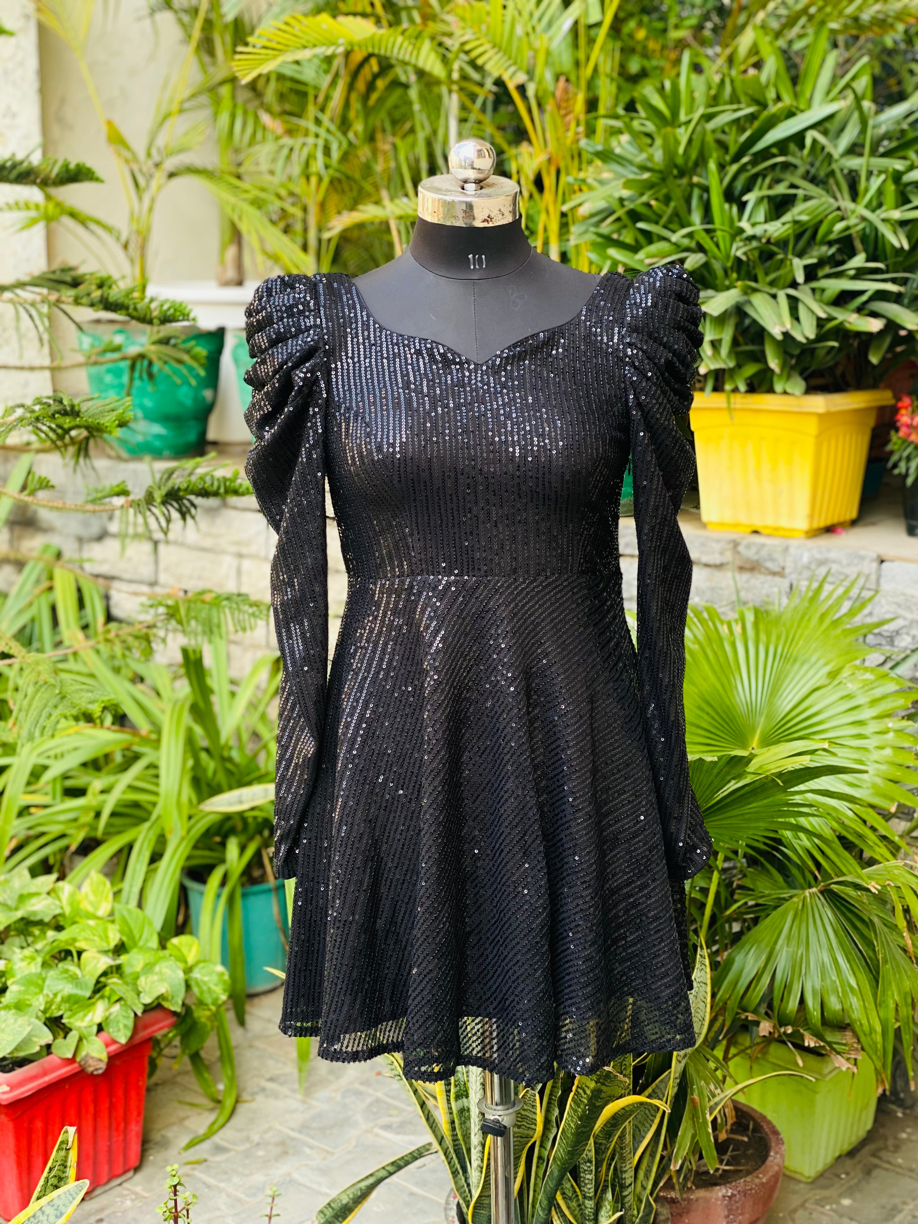 Black Sequin Dress