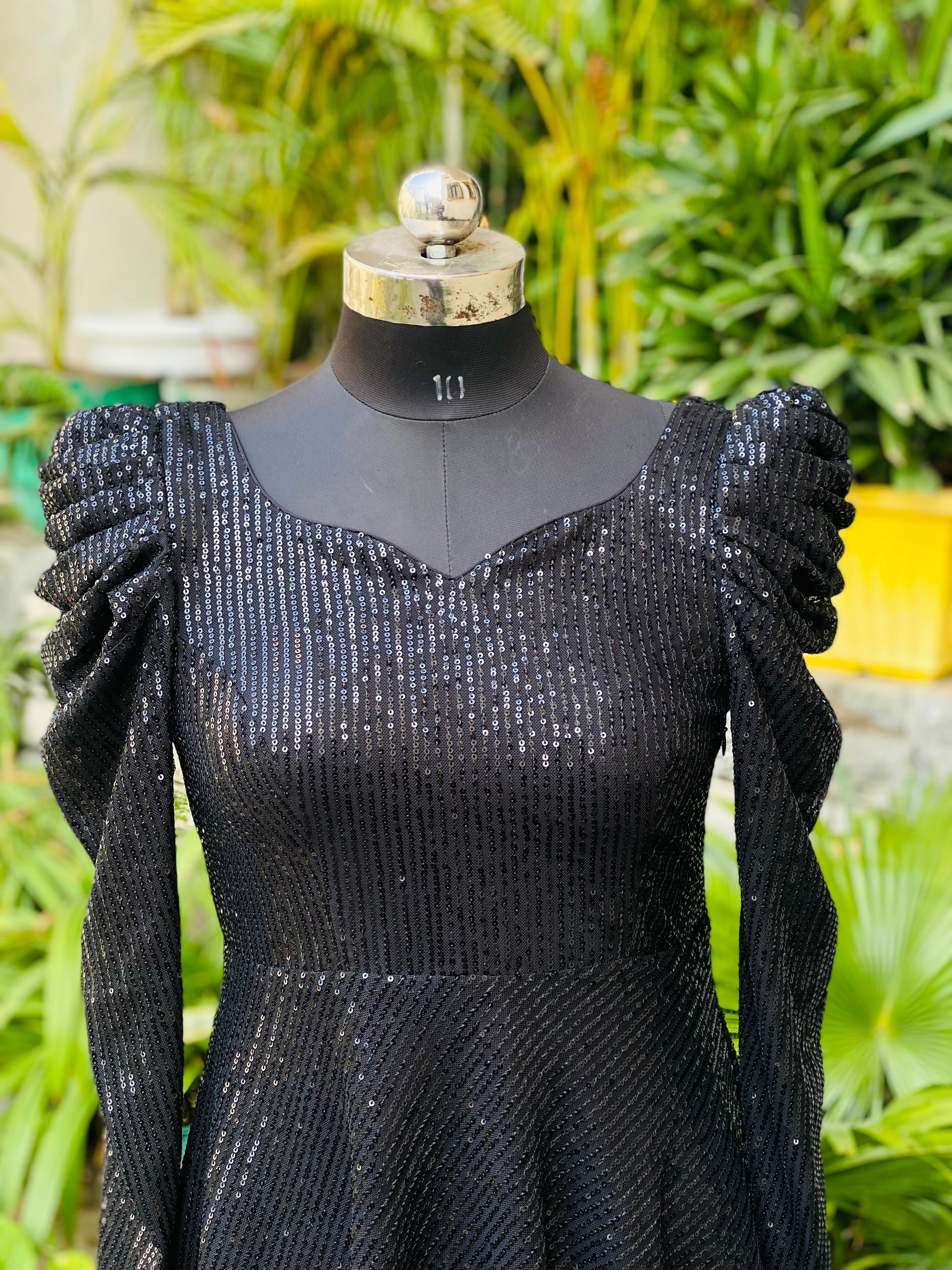 Black Sequin Dress