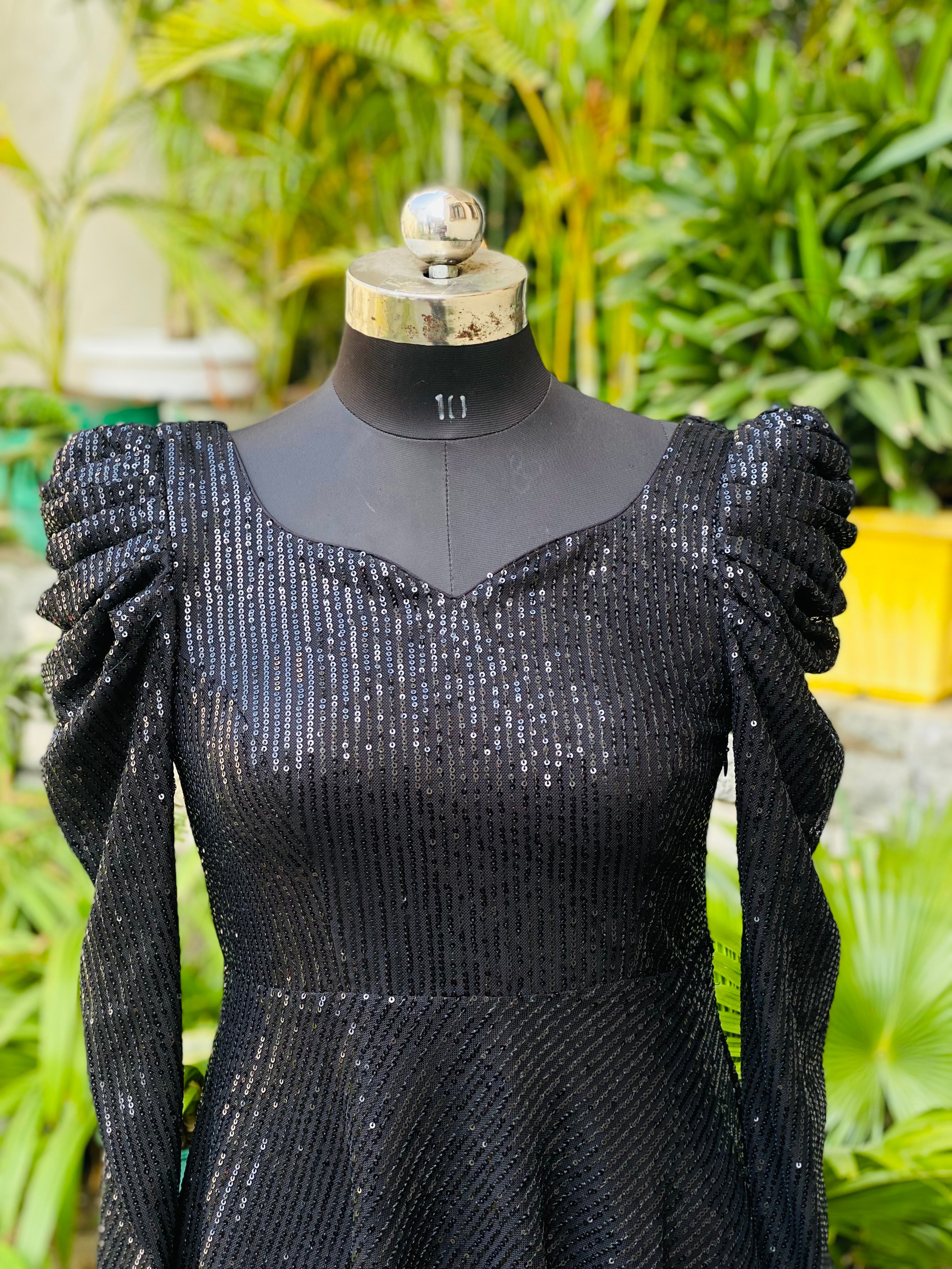 Black Sequin Dress