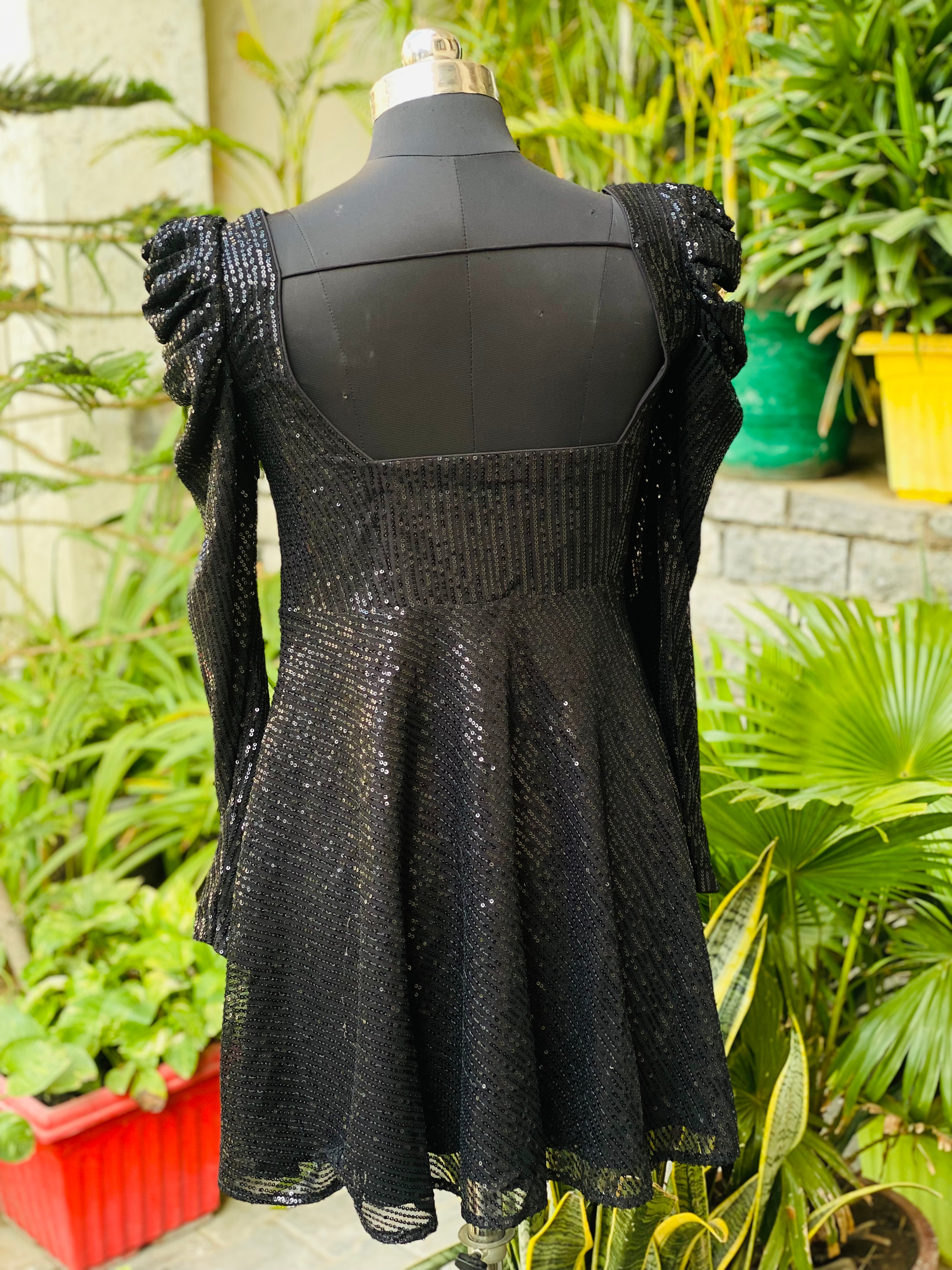 Black Sequin Dress