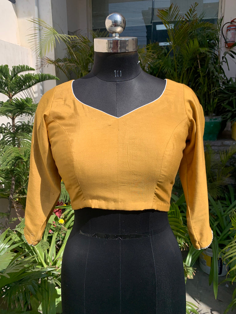 Mustard Solid Blouse