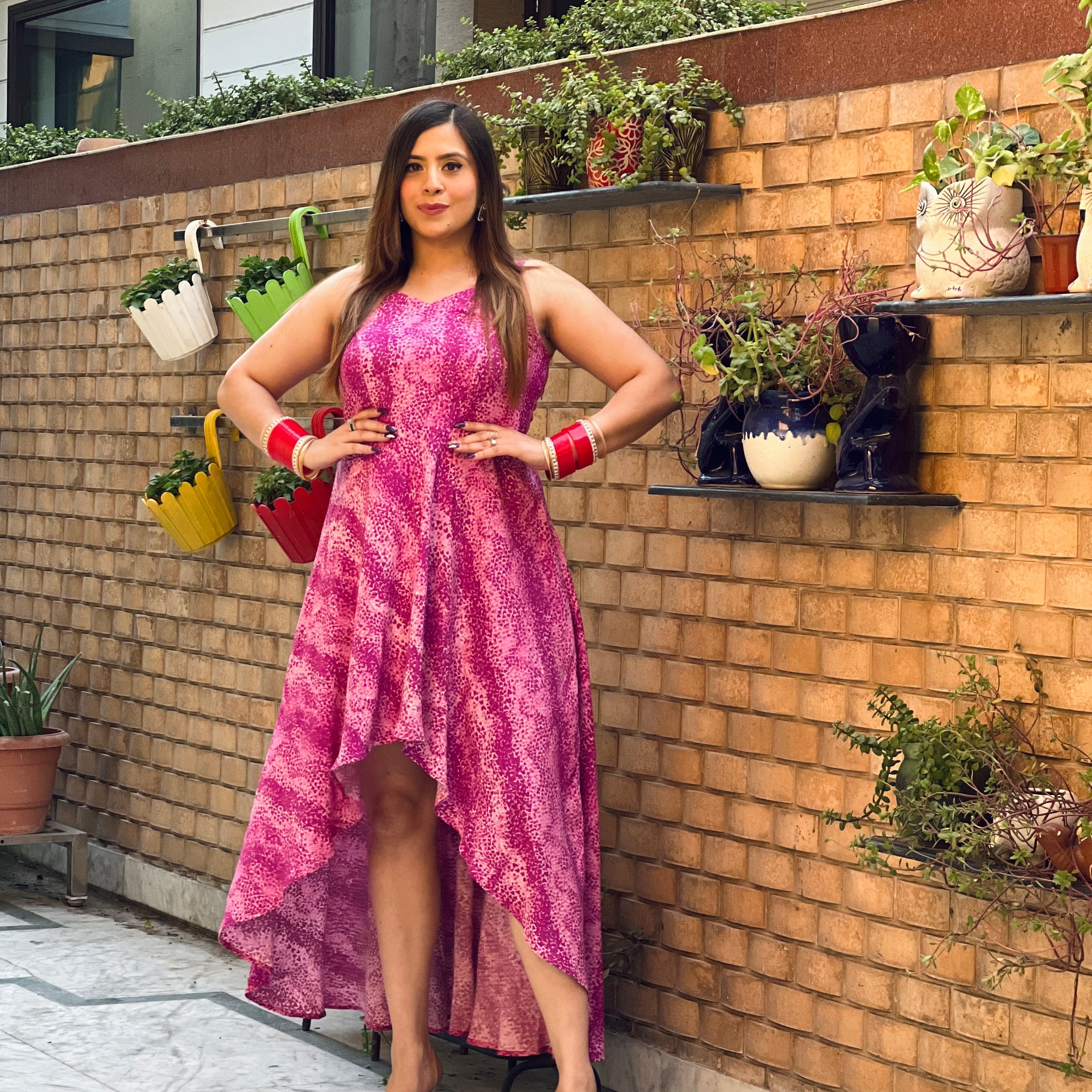 Wine Snakeskin Beach Dress