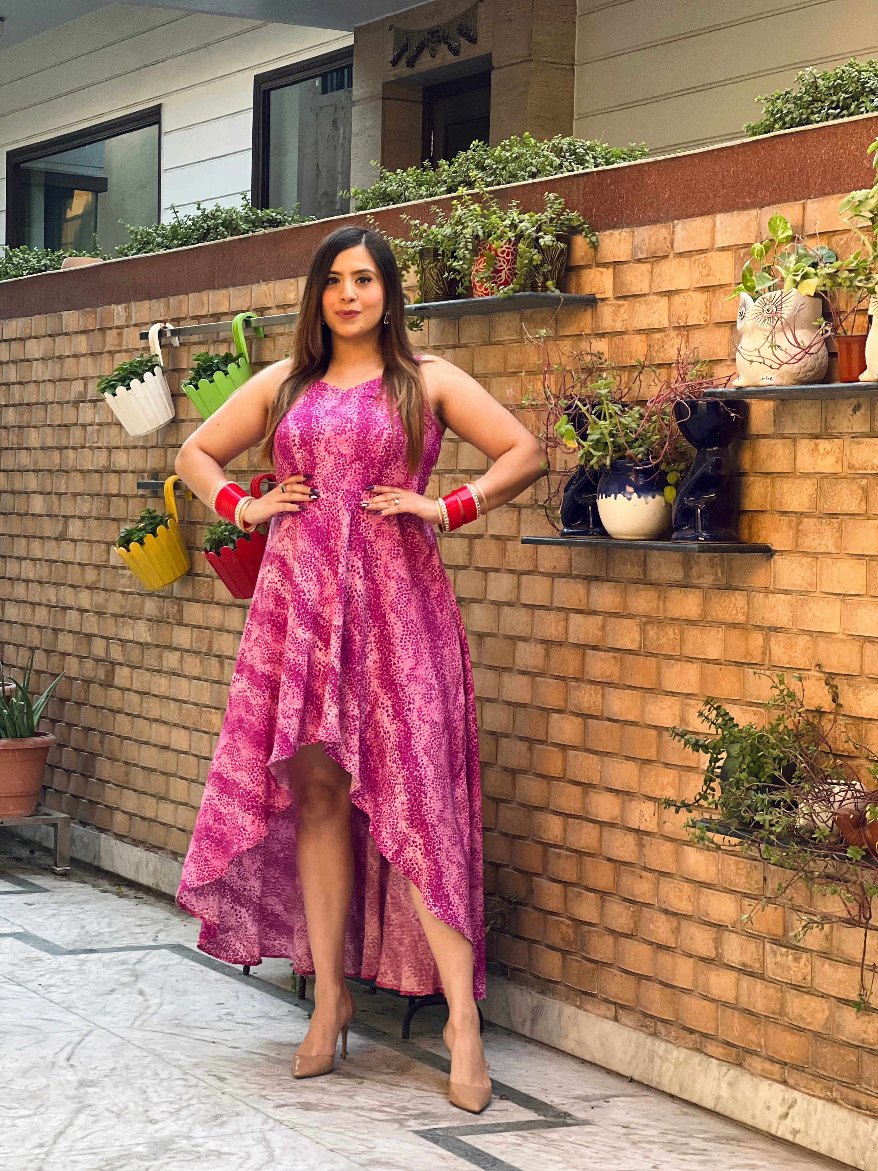 Wine Snakeskin Beach Dress