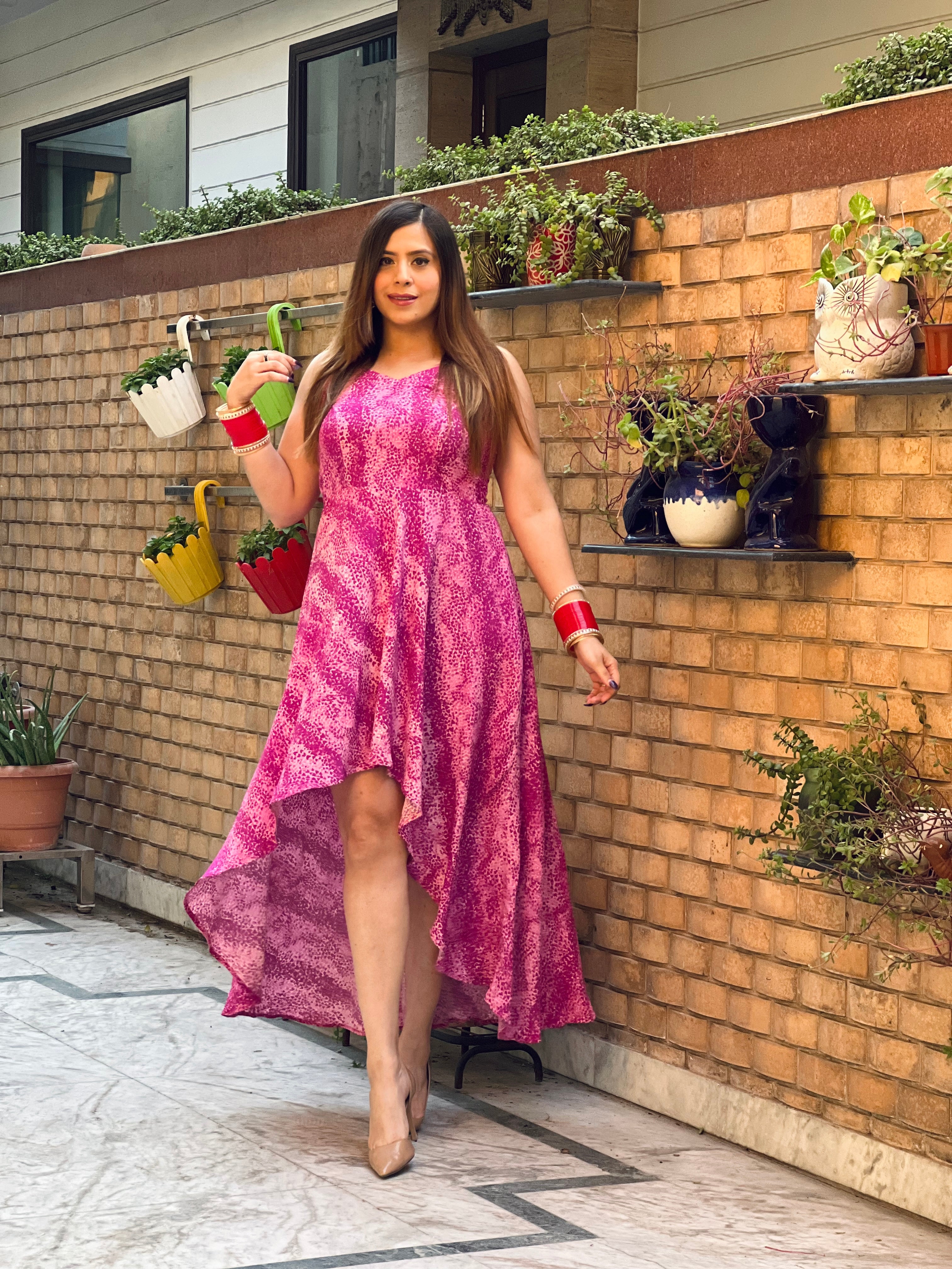 Wine Snakeskin Beach Dress