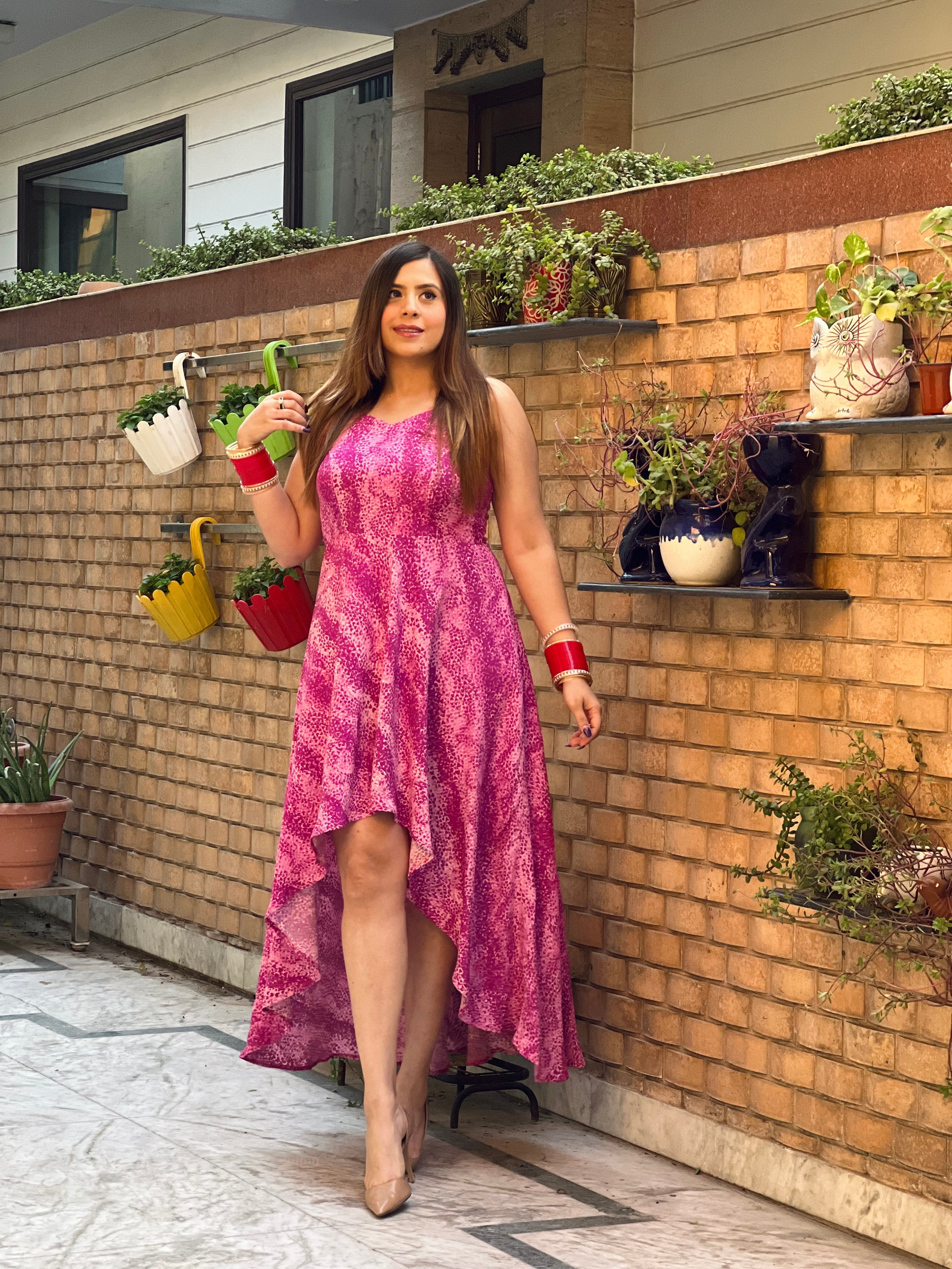 Wine Snakeskin Beach Dress