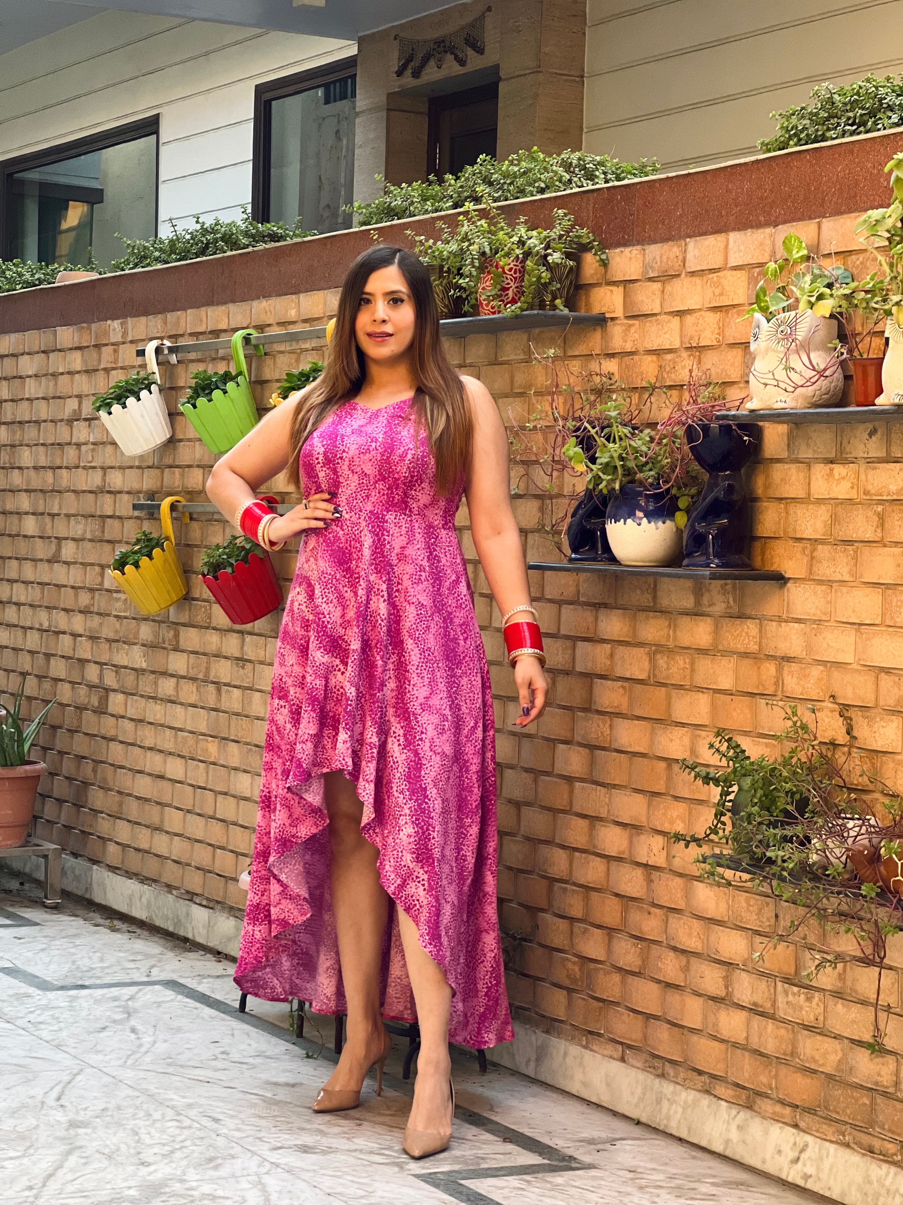 Wine Snakeskin Beach Dress