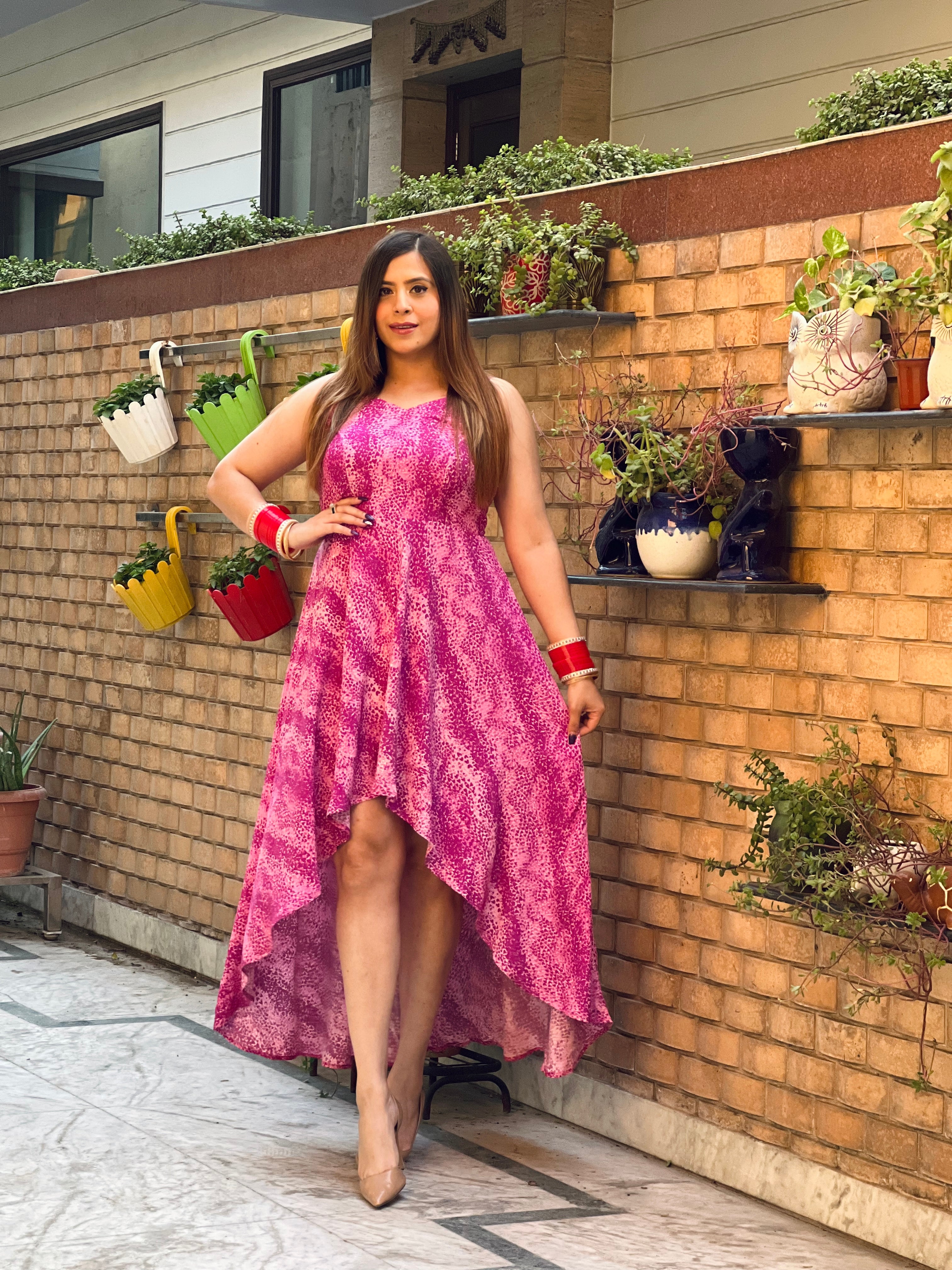 Wine Snakeskin Beach Dress