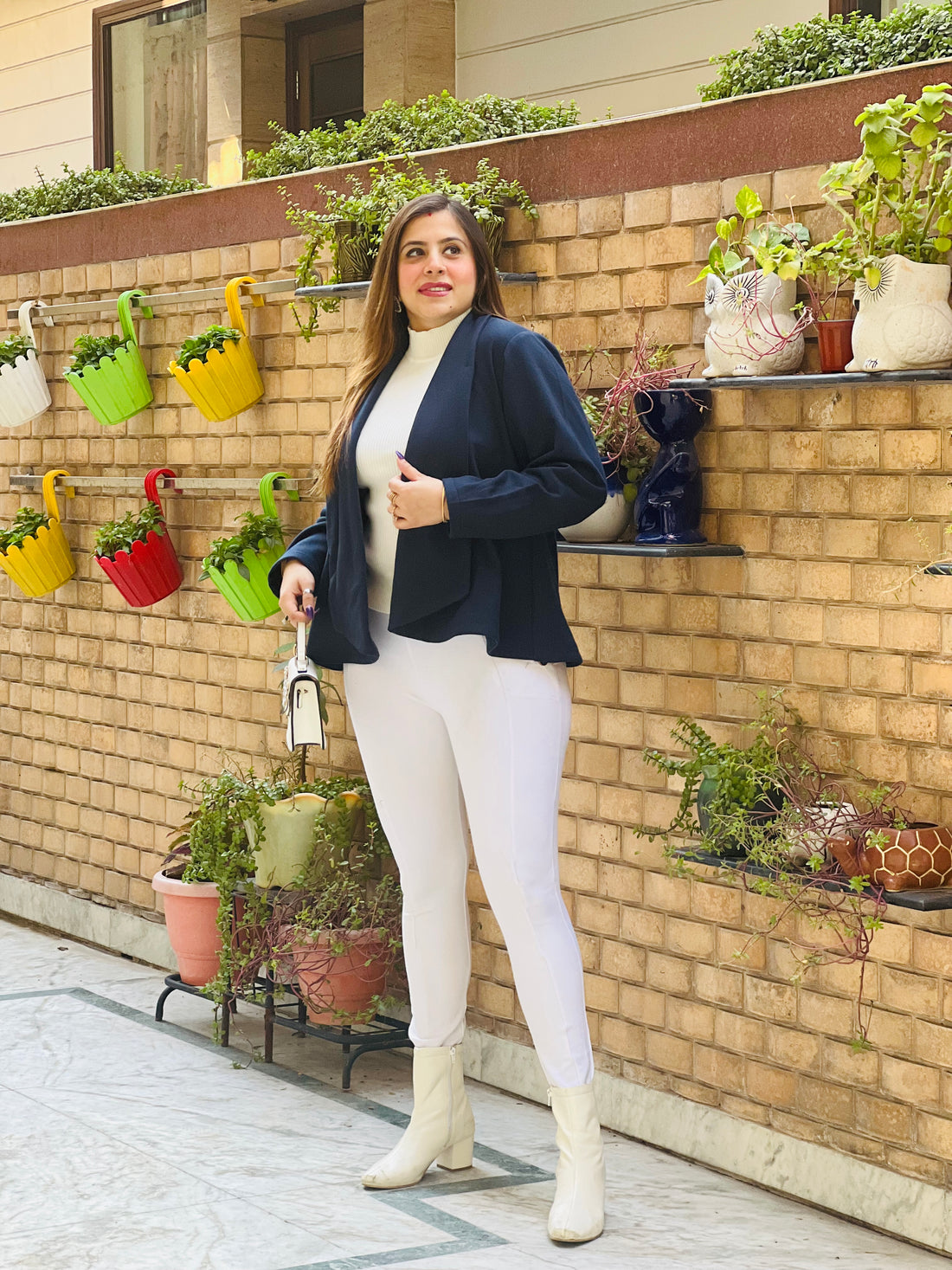 Navy Blue Loose Shrug